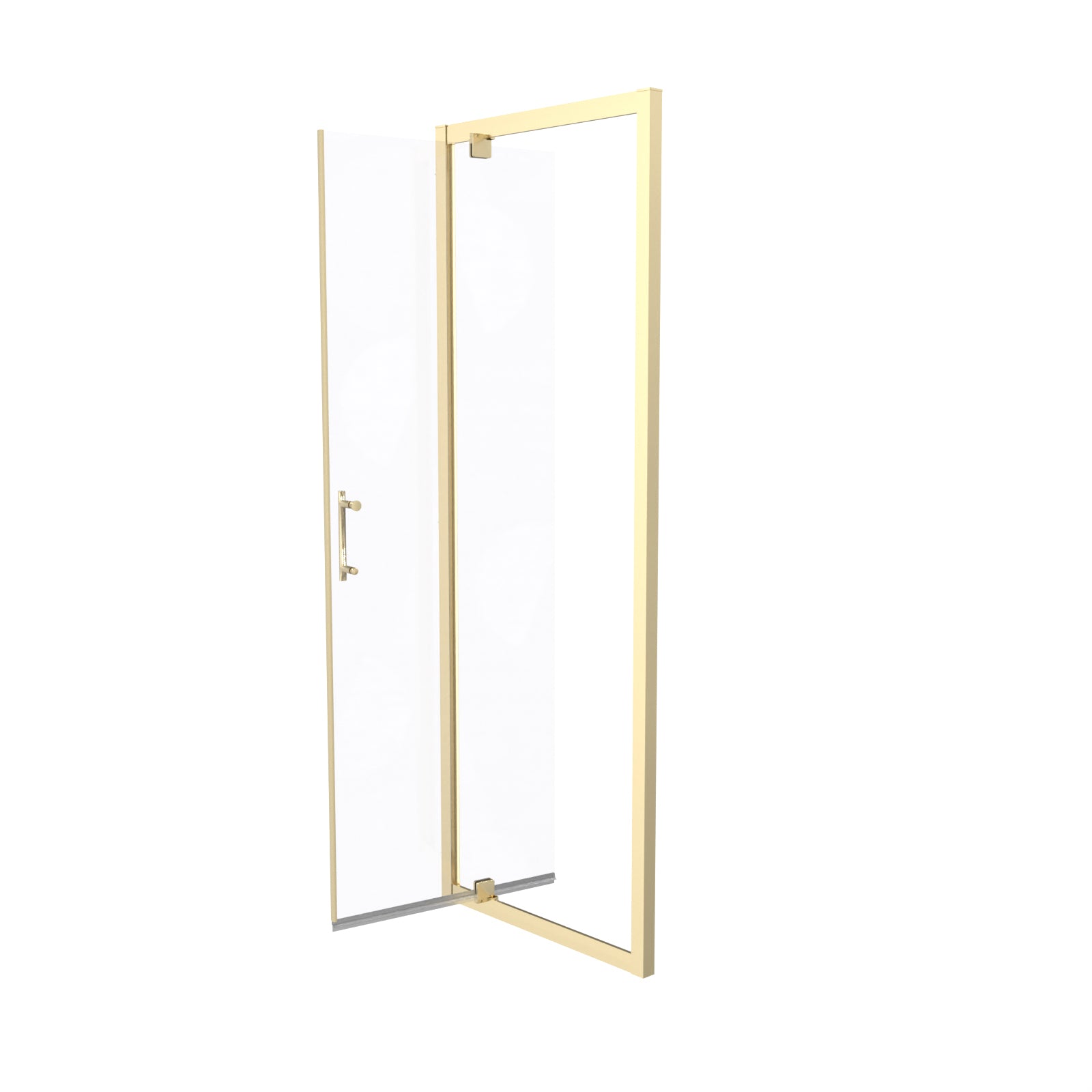 Jupiter 700 x 1850mm Shower Enclosure Pivot Door Brushed Brass