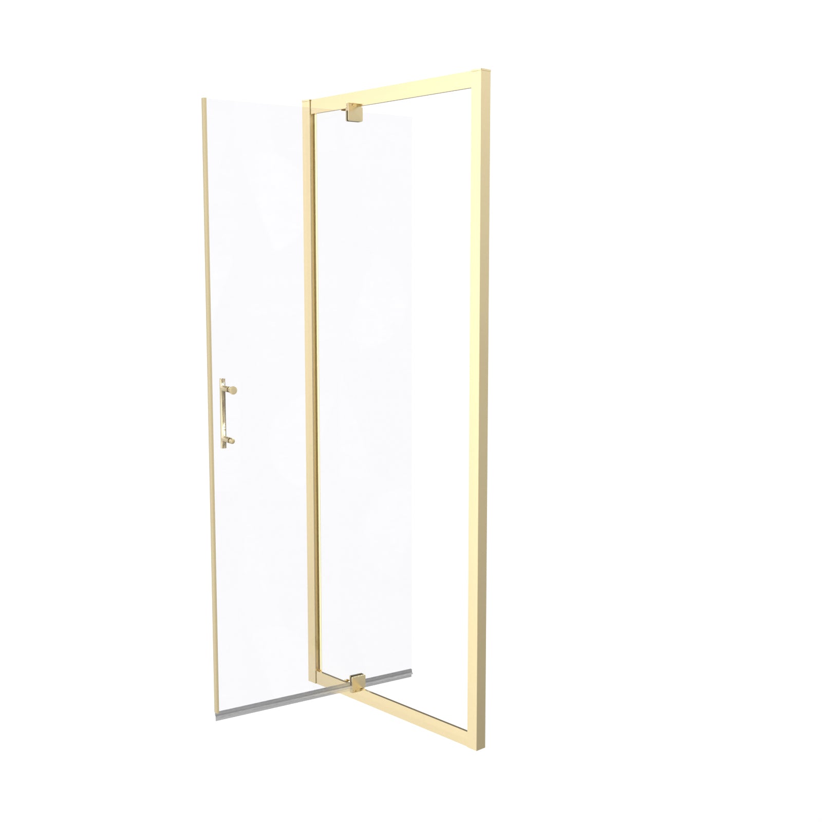 Jupiter 800 x 1850mm Shower Enclosure Pivot Door Brushed Brass