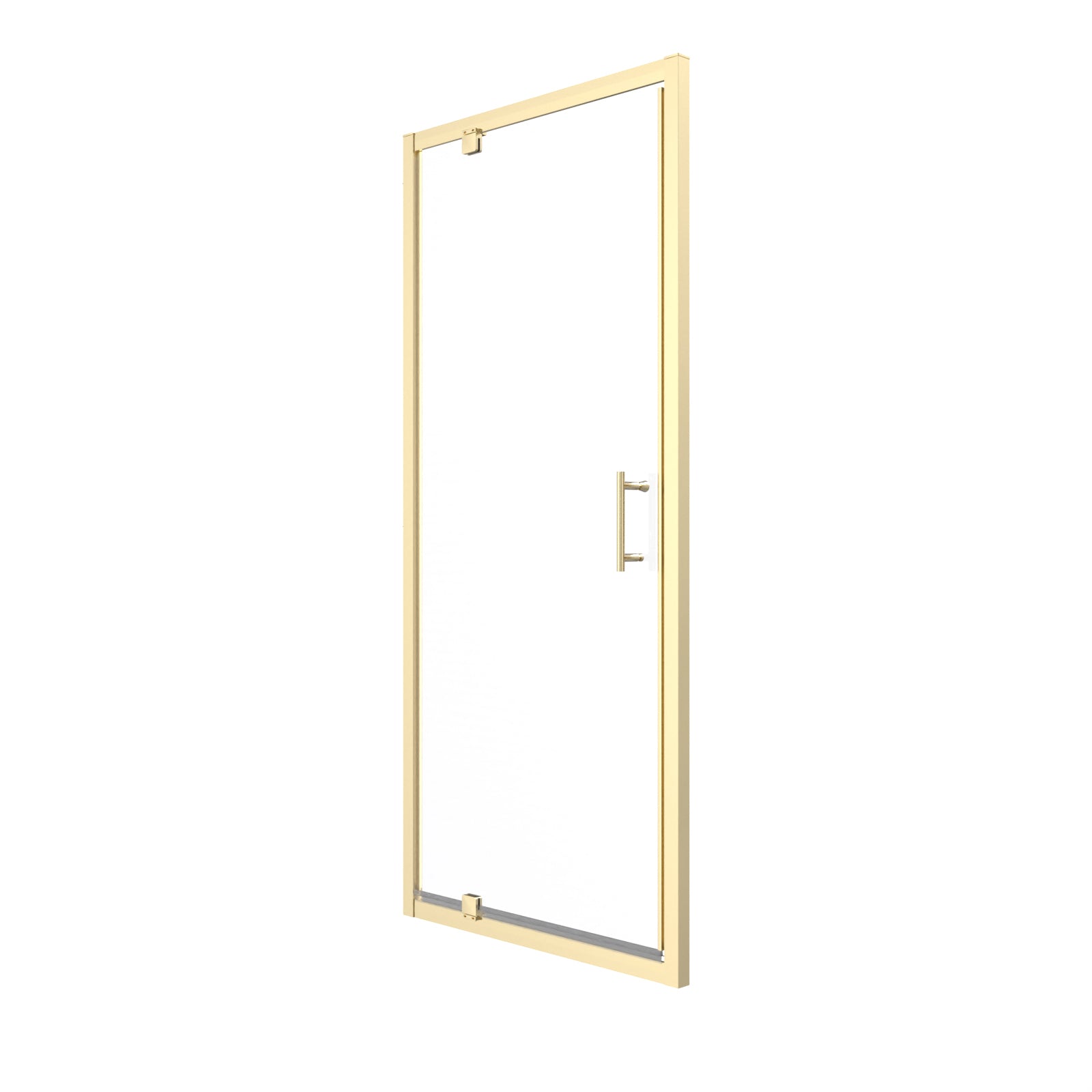 Jupiter 900 x 1850mm Brushed Brass Framed Shower Enclosure Pivot Door