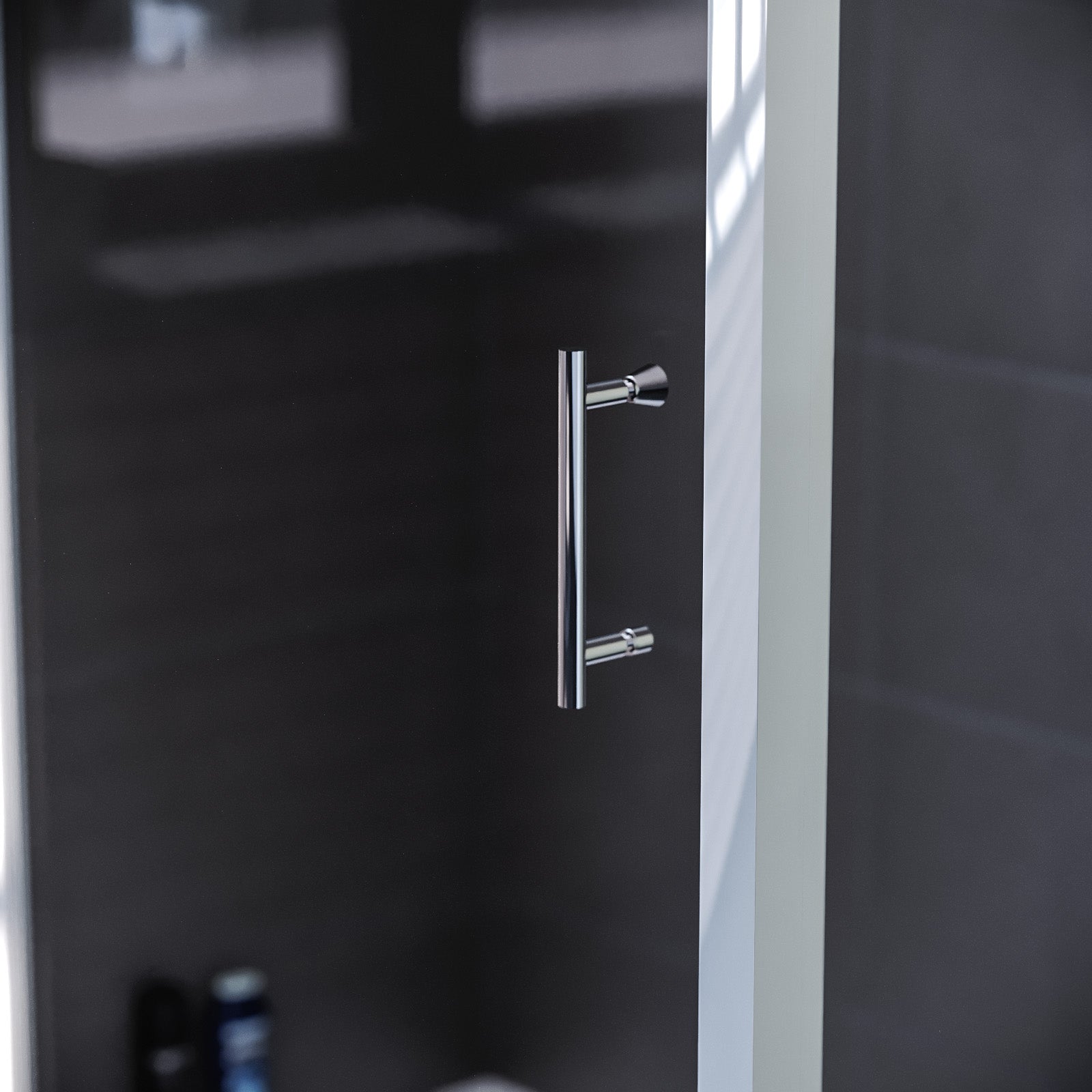 Manga 1000 x 1000mm Shower Enclosure Sliding Door, Panel & Tray Chrome