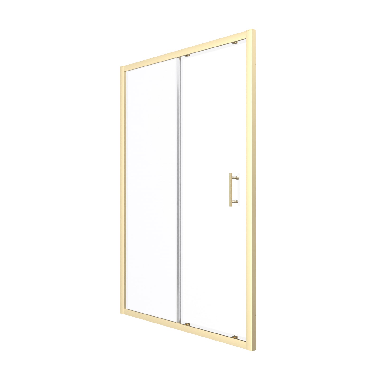 Manga 1200mm x 1850mm Shower Enclosure 6mm Glass Slider Door Brushed Brass