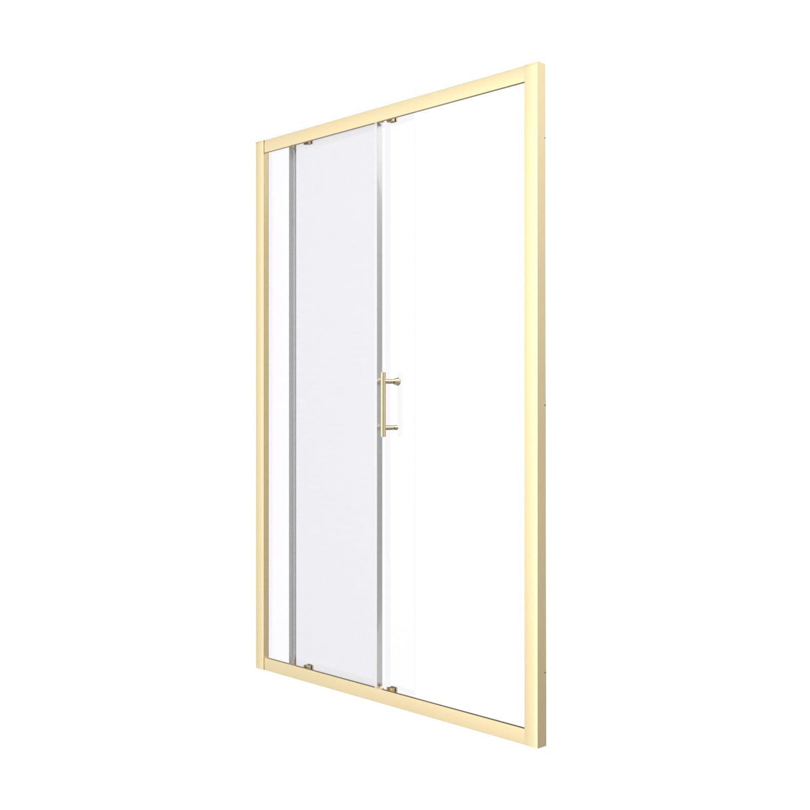 Manga 1200mm x 1850mm Shower Enclosure 6mm Glass Slider Door Brushed Brass