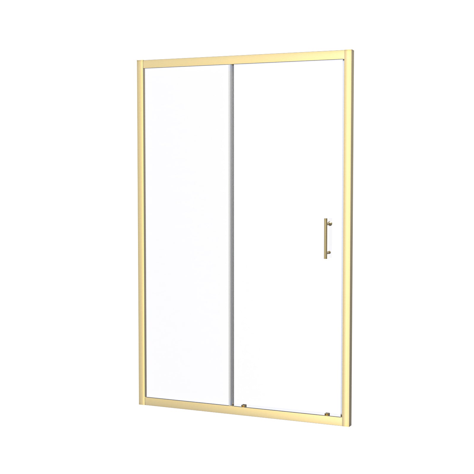 Manga 1200mm x 1850mm Shower Enclosure 6mm Glass Slider Door Brushed Brass