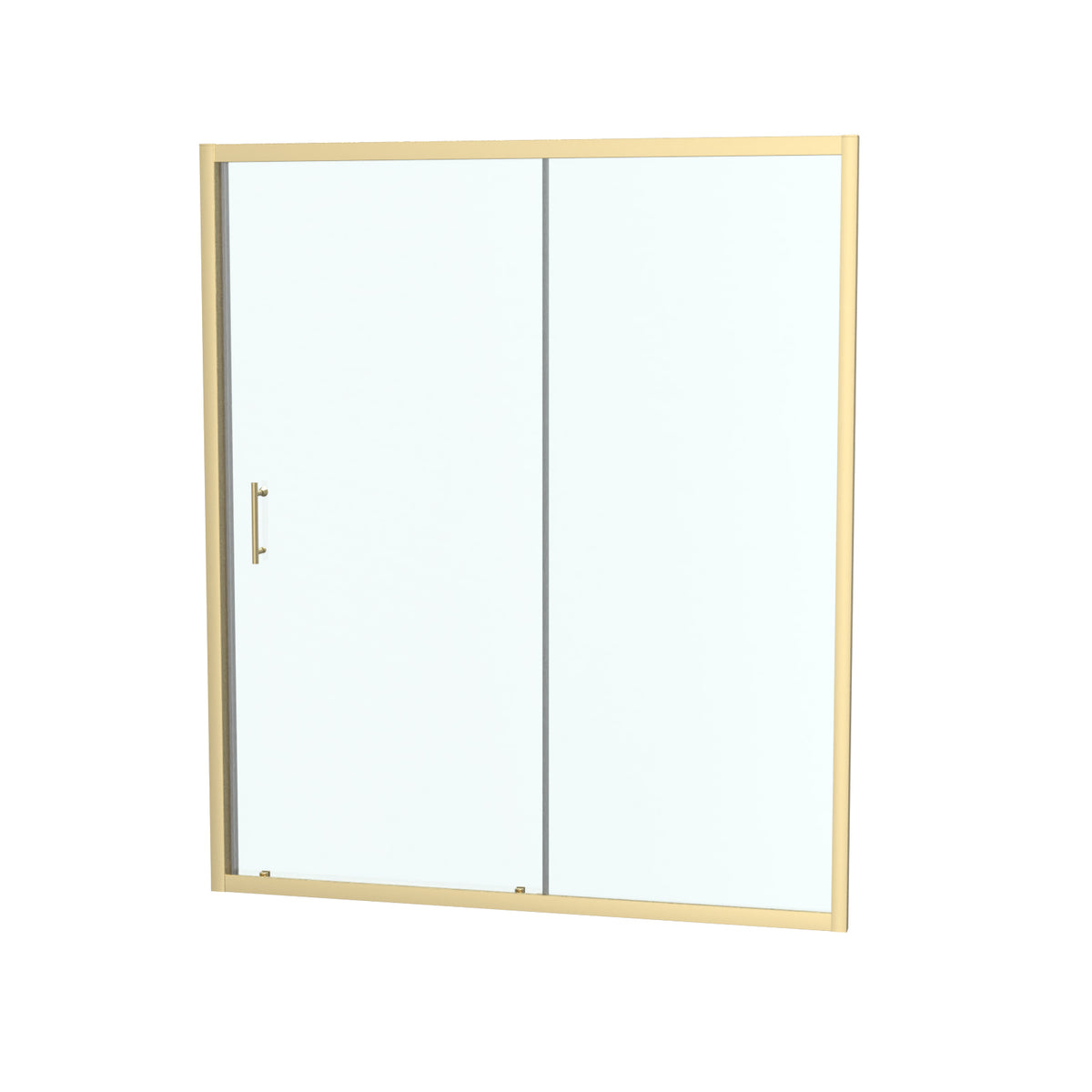 Shower 1600 x 1850mm Slider Door 6mm Thickness - Brushed Brass