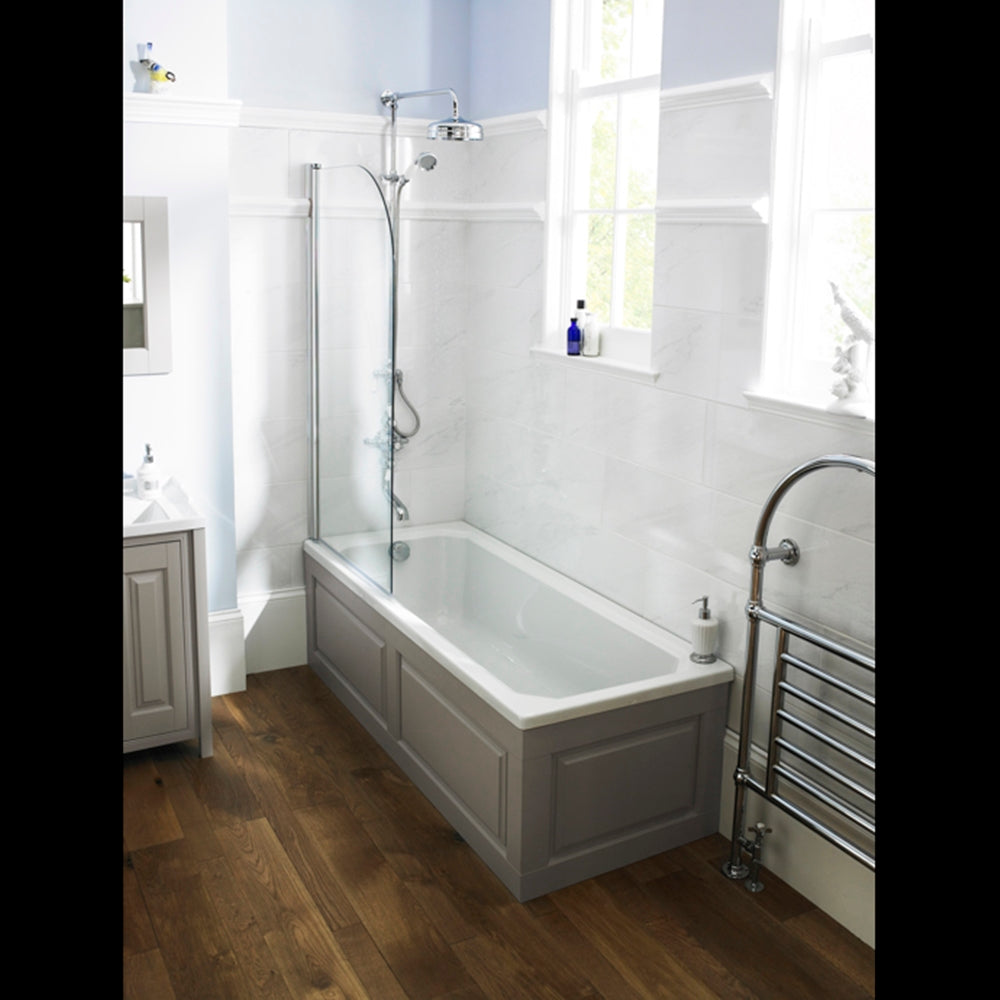 Nuie Ascott 1700mm x 700mm White Square Single Ended Baths Acrylic