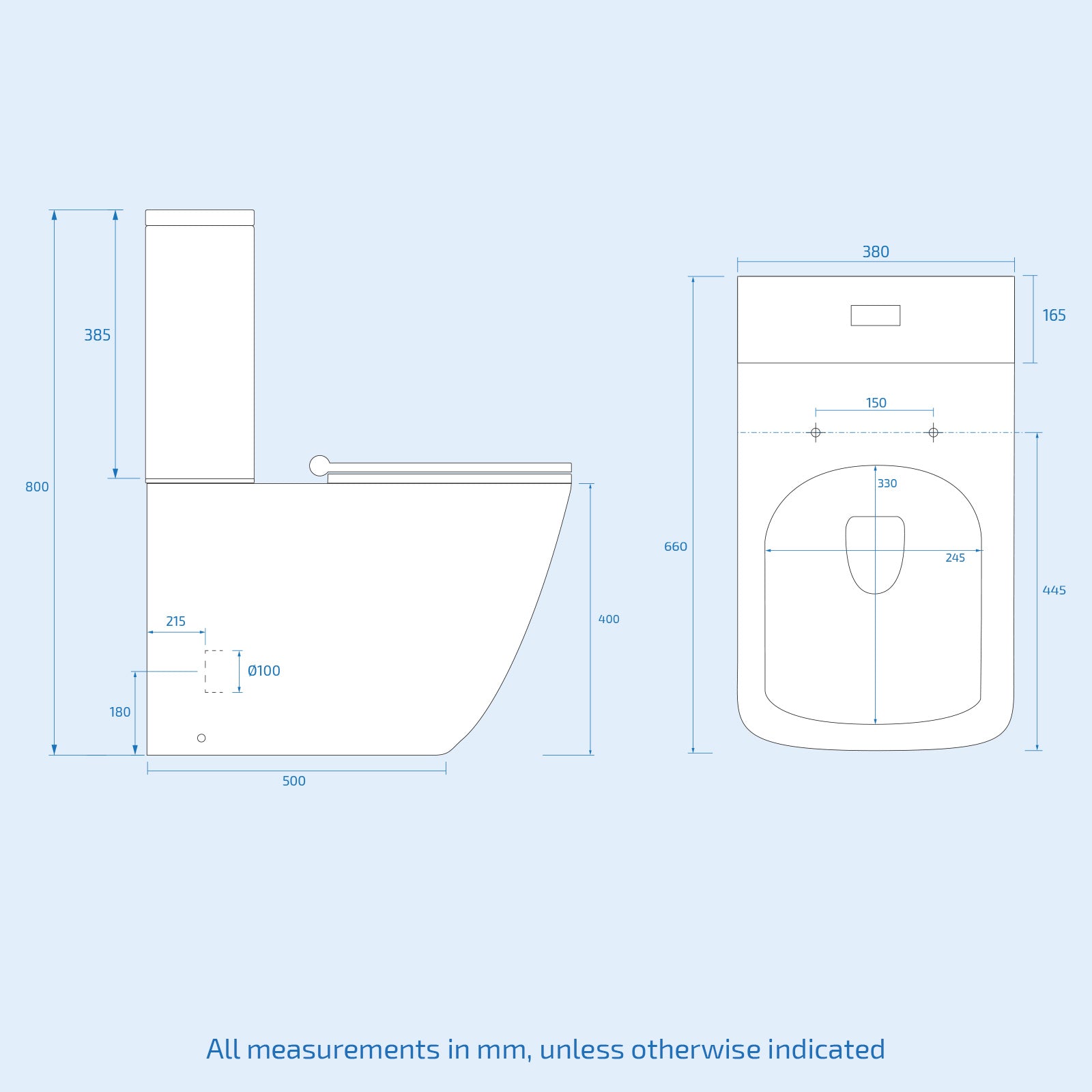 Gordonia Cloakroom Close Coupled WC Toilet White