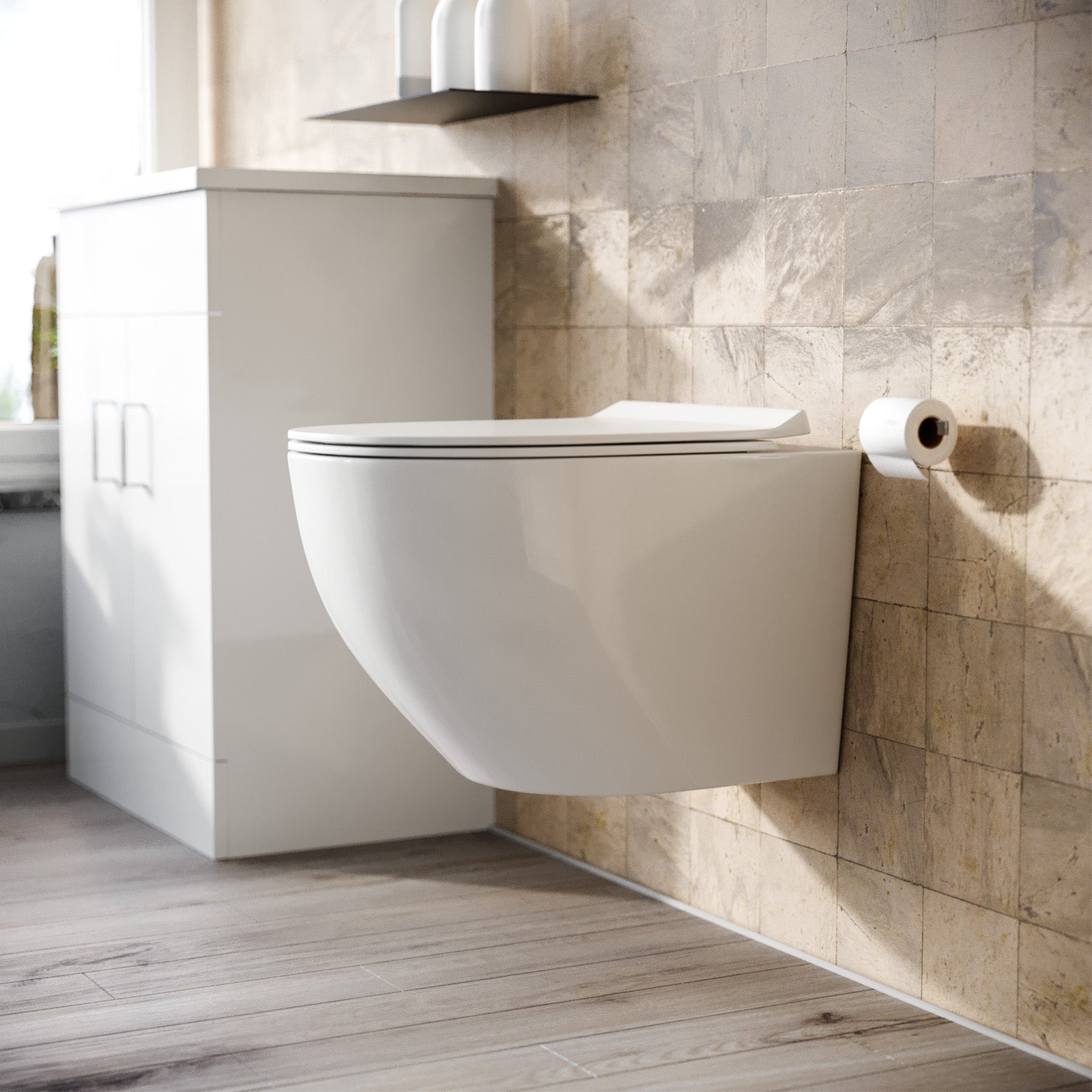Declan Rimless Wall Hung Toilet Pan + Soft Close Toilet Seat