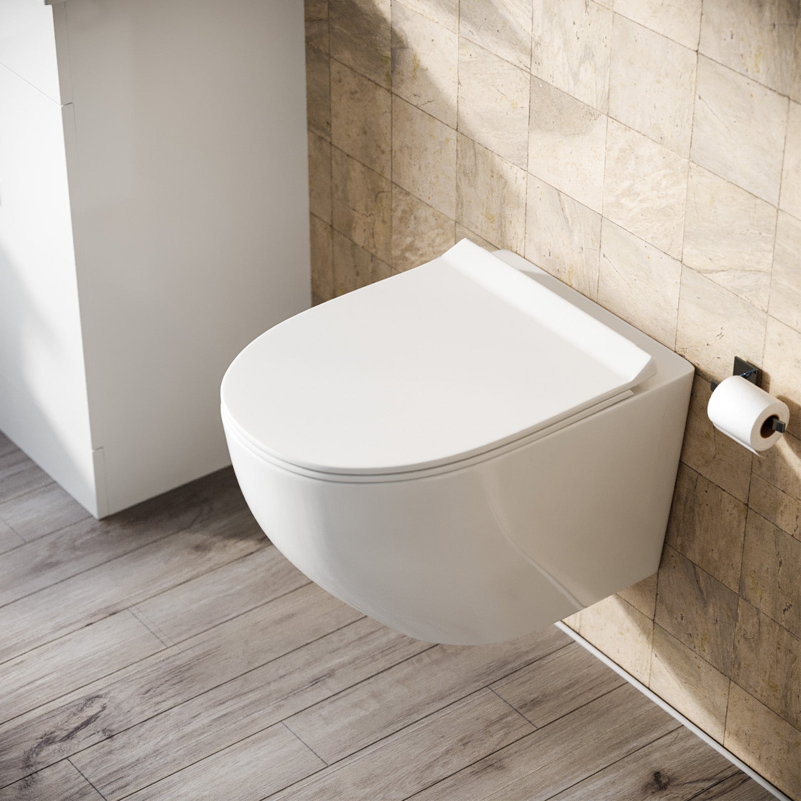 Declan Rimless Wall Hung Toilet Pan + Soft Close Toilet Seat