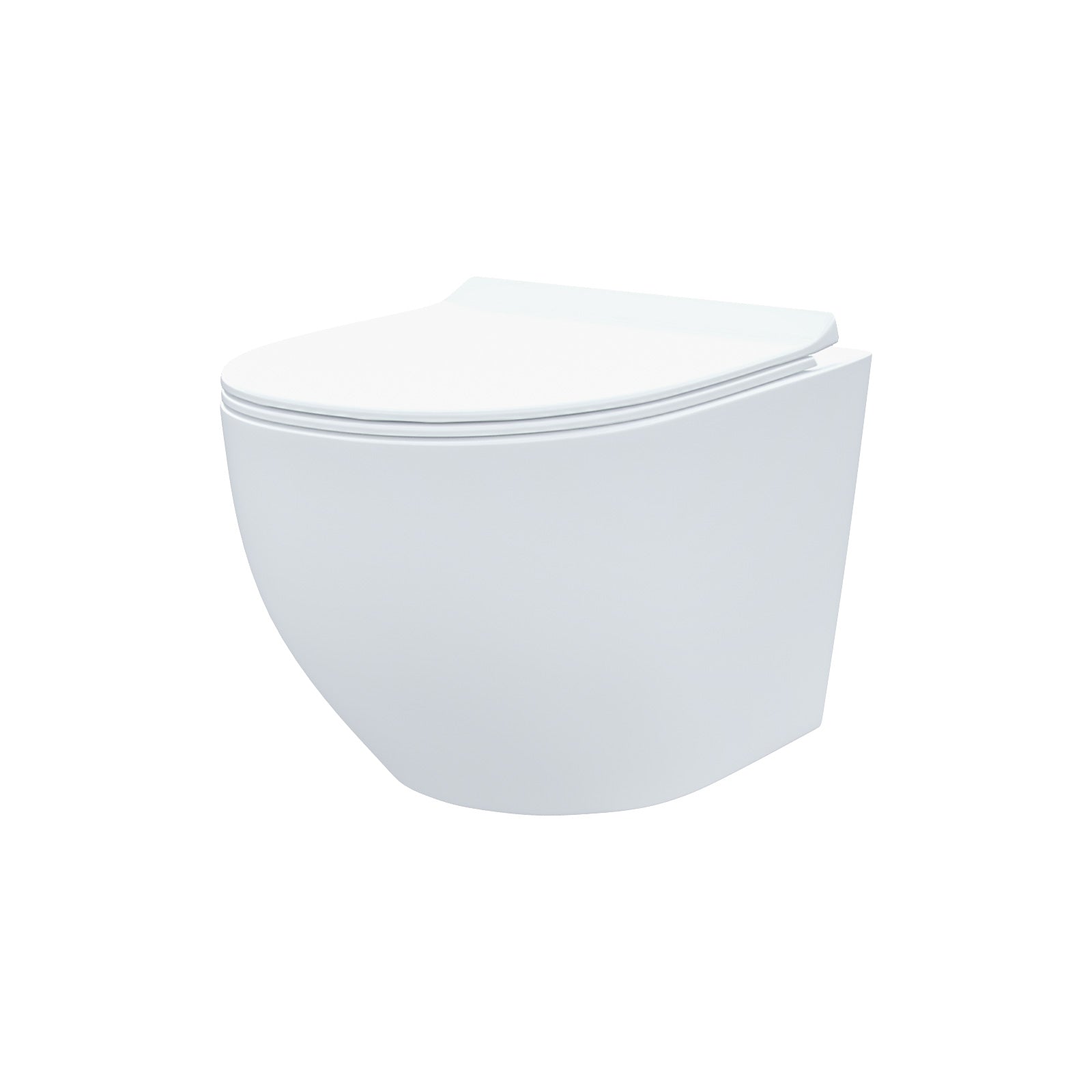 White Modern Round WH Toilet Concealed Frame & Round Button Flush Plate