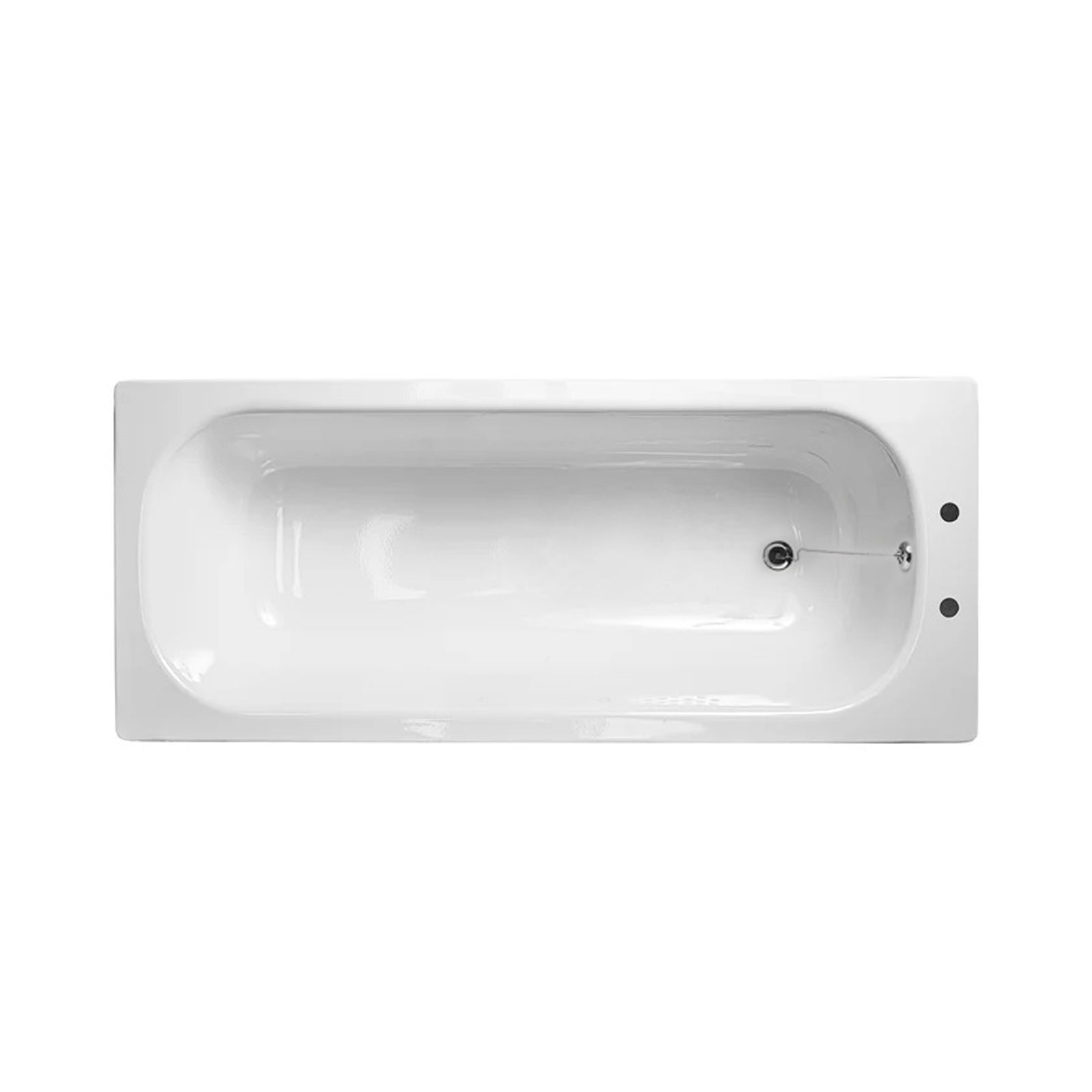 Dylan 1700 x 700mm Steel Enamel Bath With 2 Tap Holes, Waste & Overflow