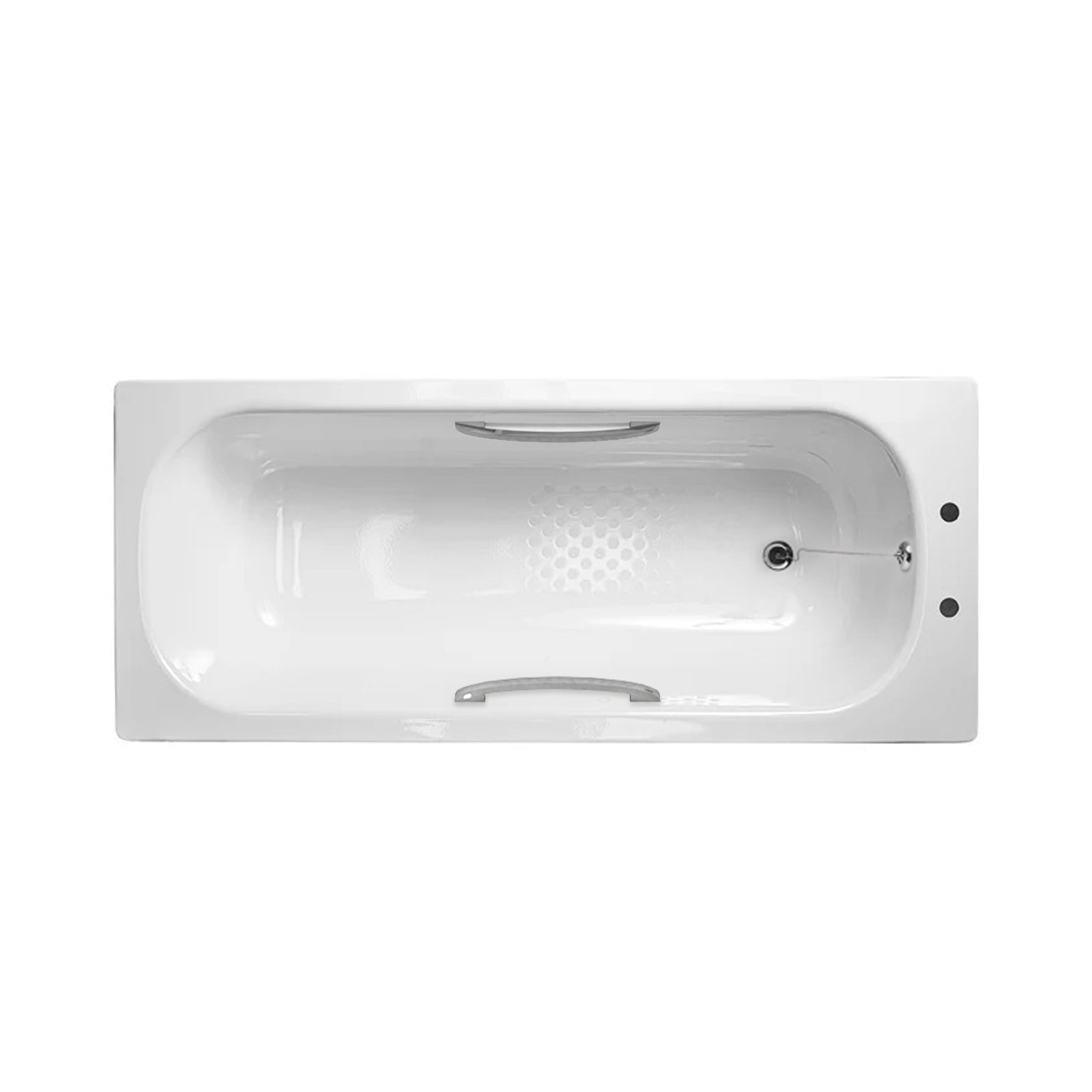 Dylan Premium 1700 x 700mm 2TH Steel Enamel Bath, Handles & Anti Slip Base