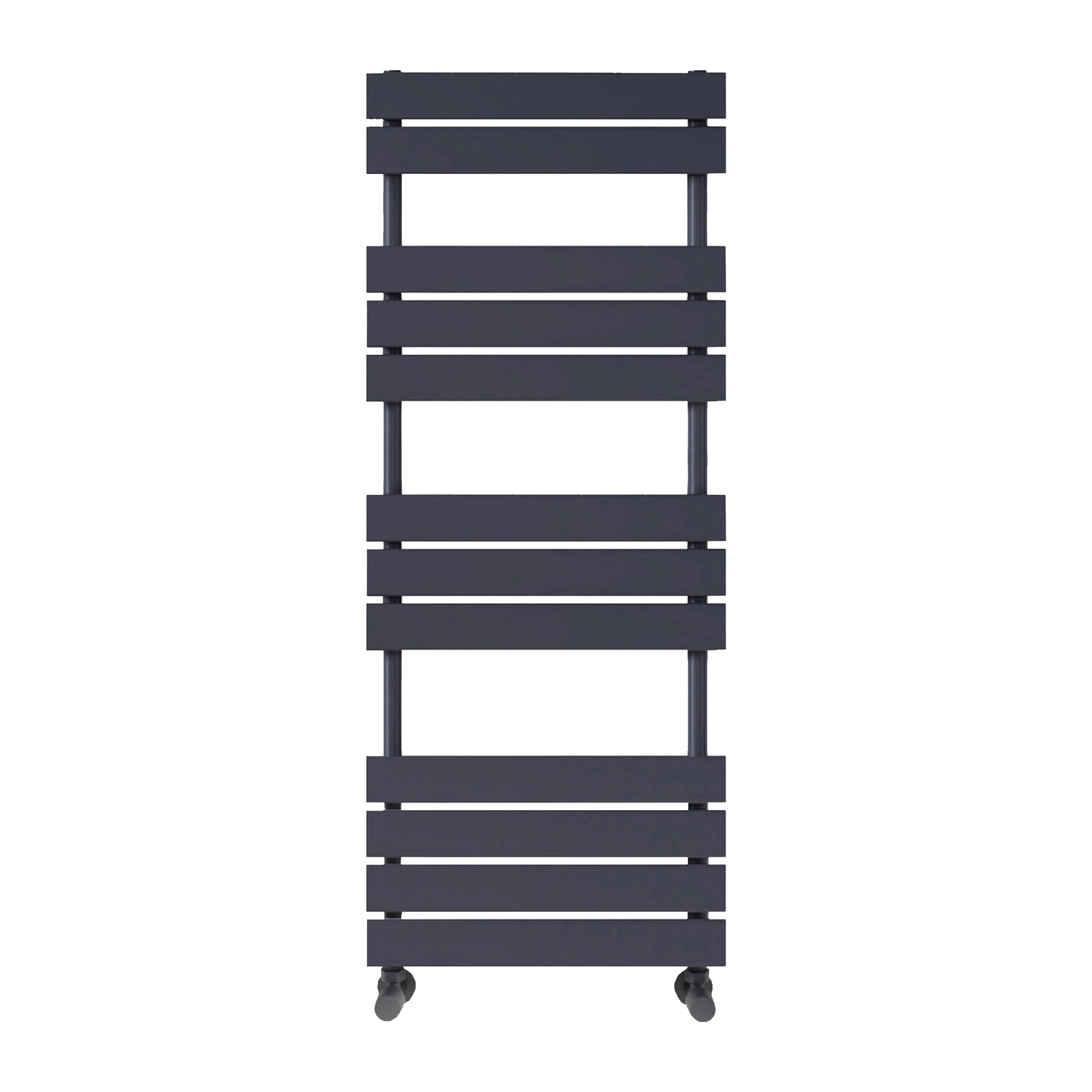 Matte Black 1200 x 600mm Flat Panel Heated Towel Rail Radiator