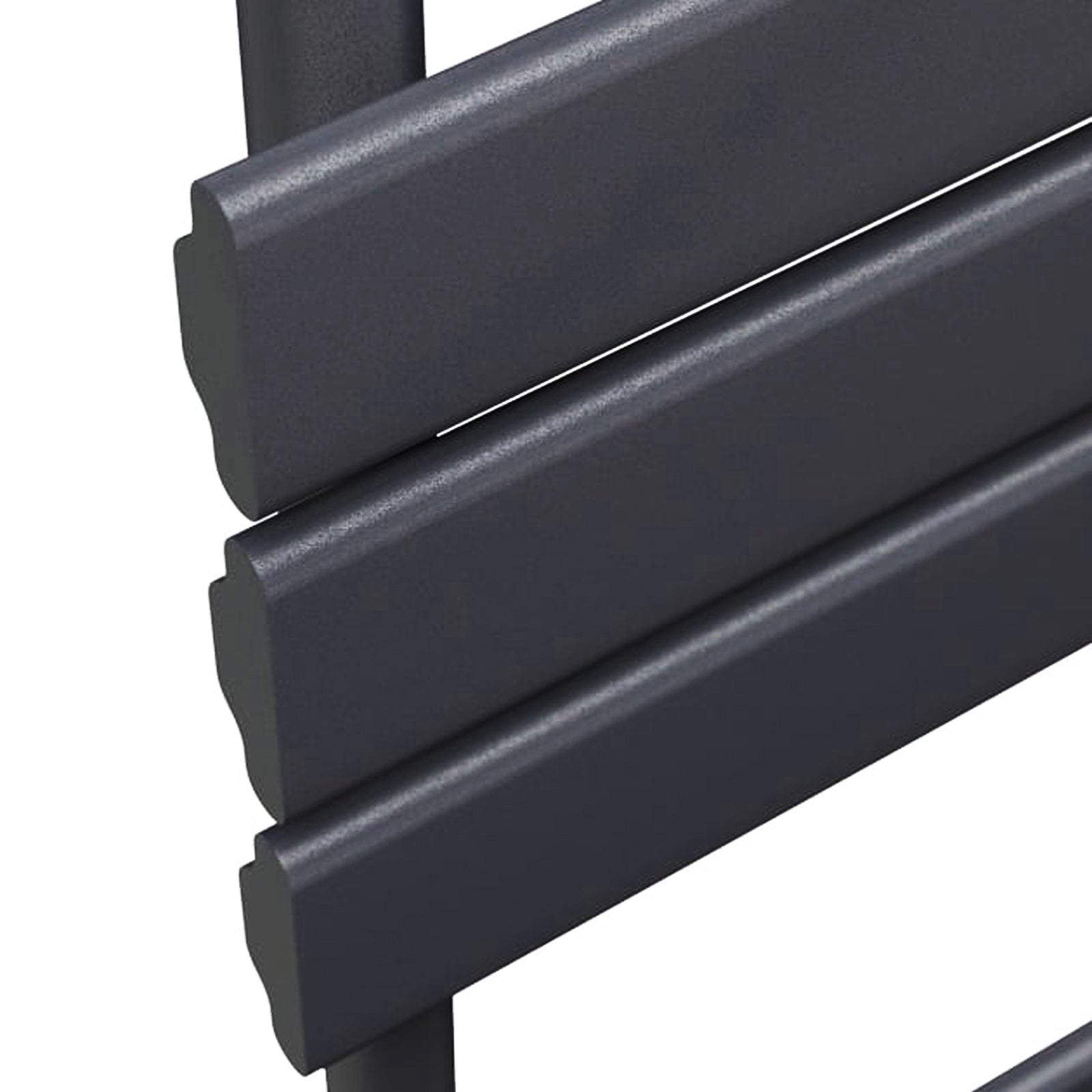 Matte Black 1200 x 600mm Flat Panel Heated Towel Rail Radiator