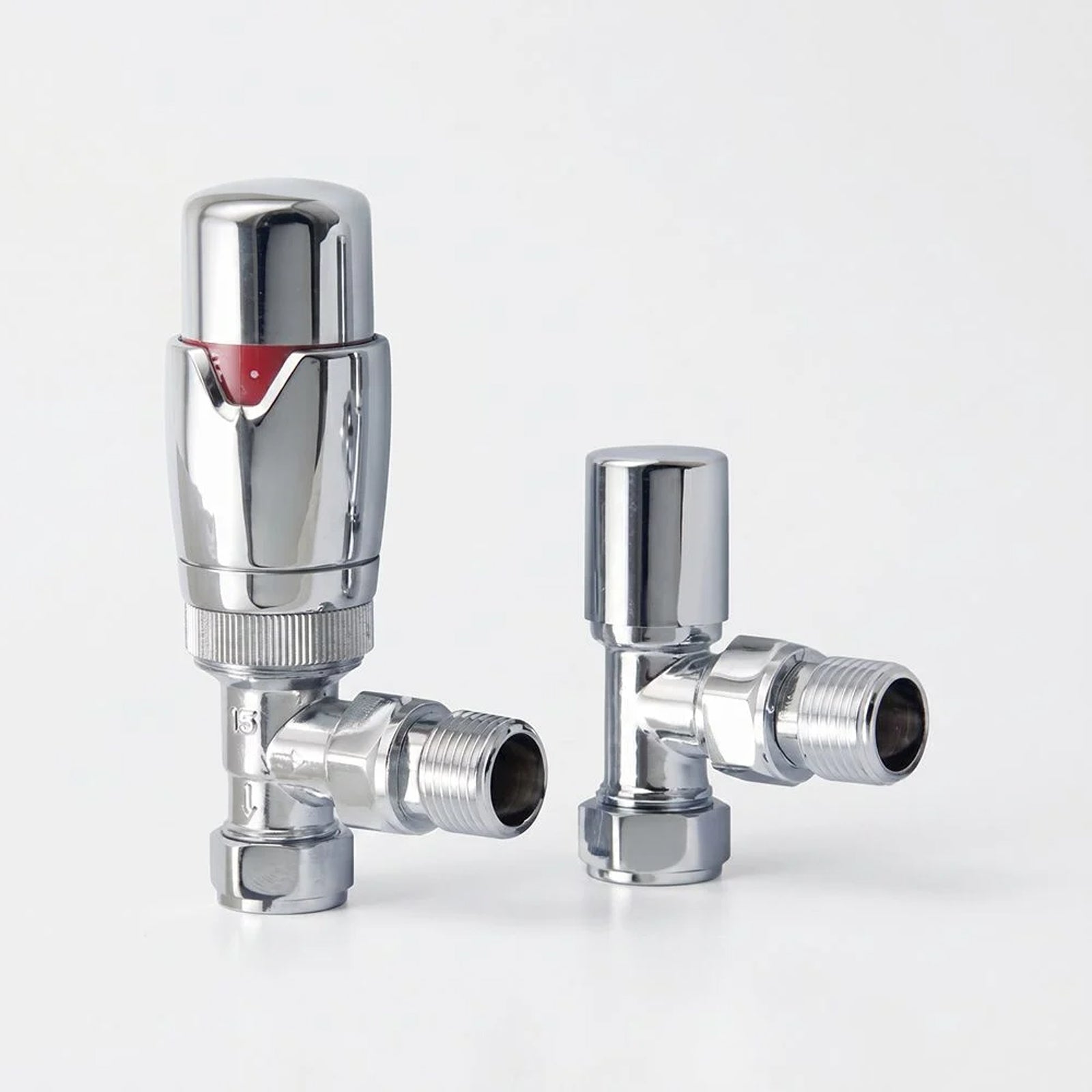 Designer Angled Radiator Valves - Chrome