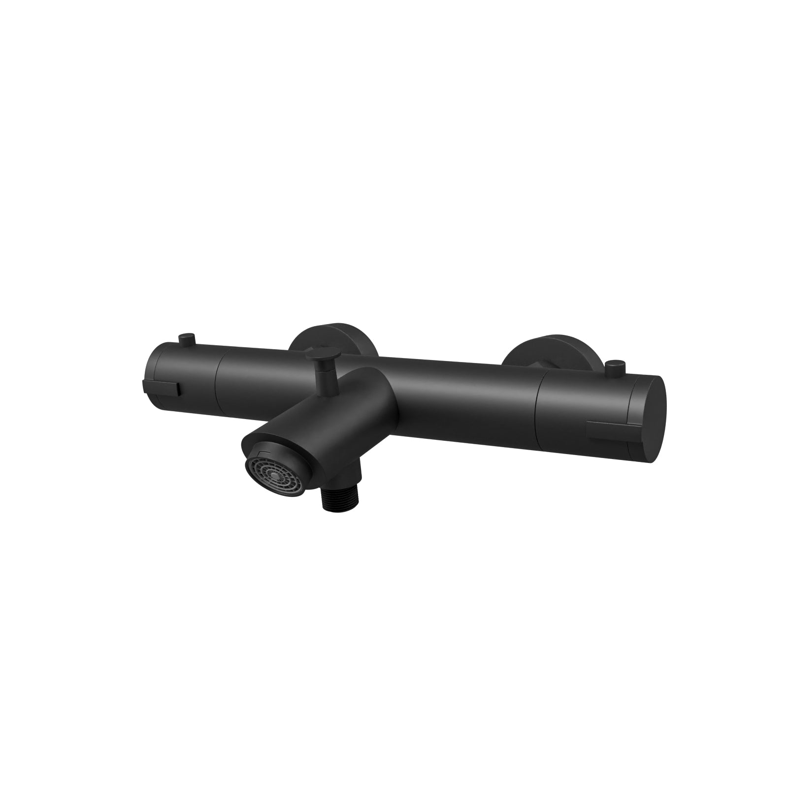 Wall Mounted Thermostatic Black Bath Filler Shower Mixer Tap