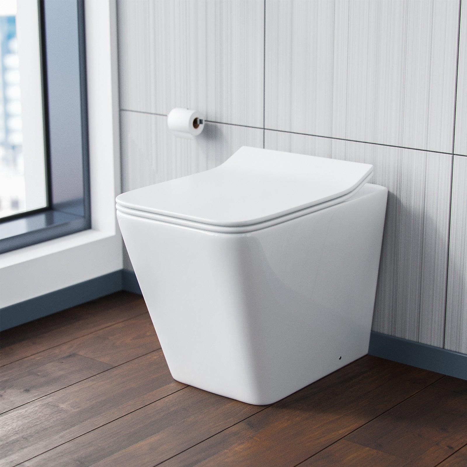 Aric 1100mm Vanity Basin Unit, WC Unit & Elora Back To Wall Toilet White