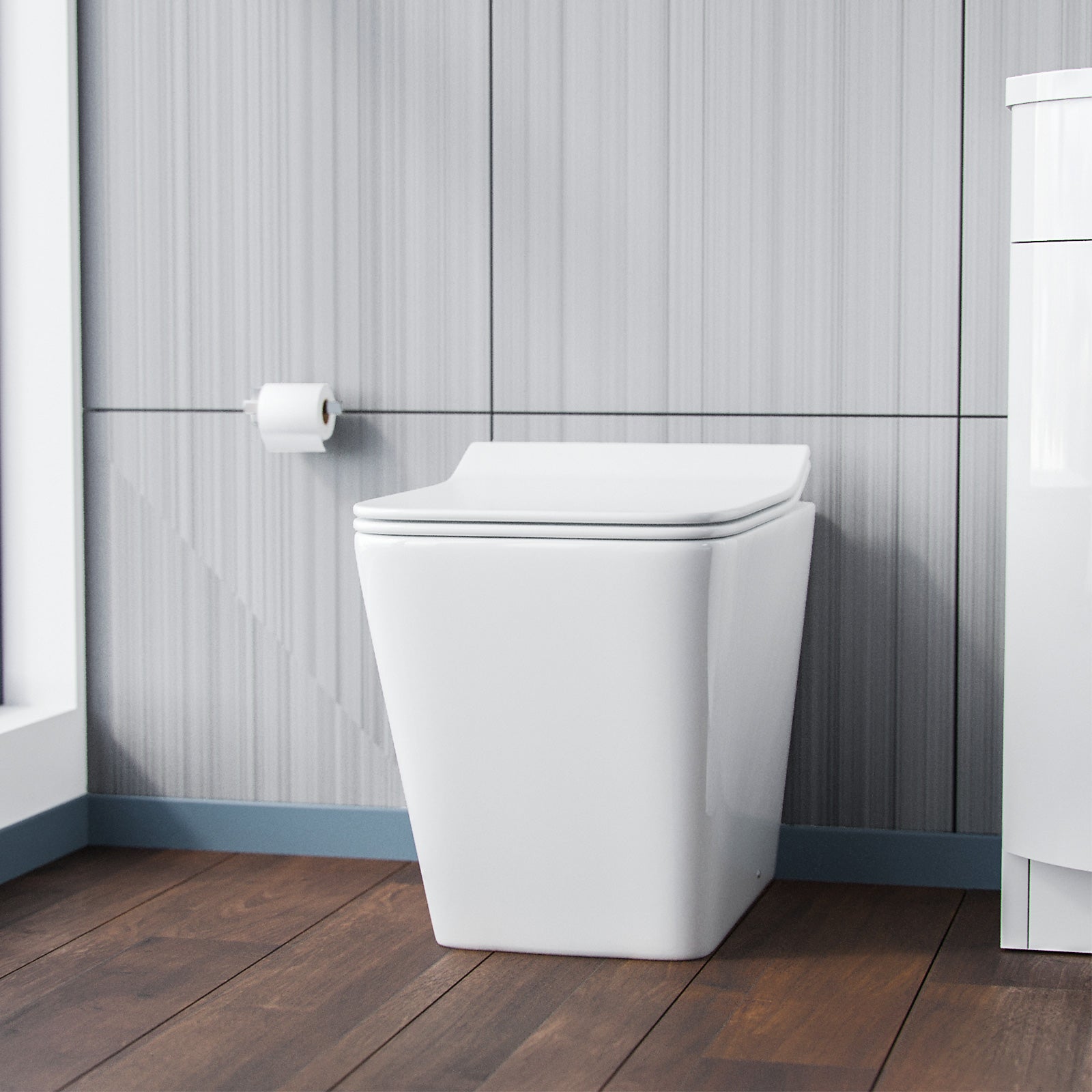 Mila Back To Wall Rimless Toilet, Concealed Cistern & Seat White