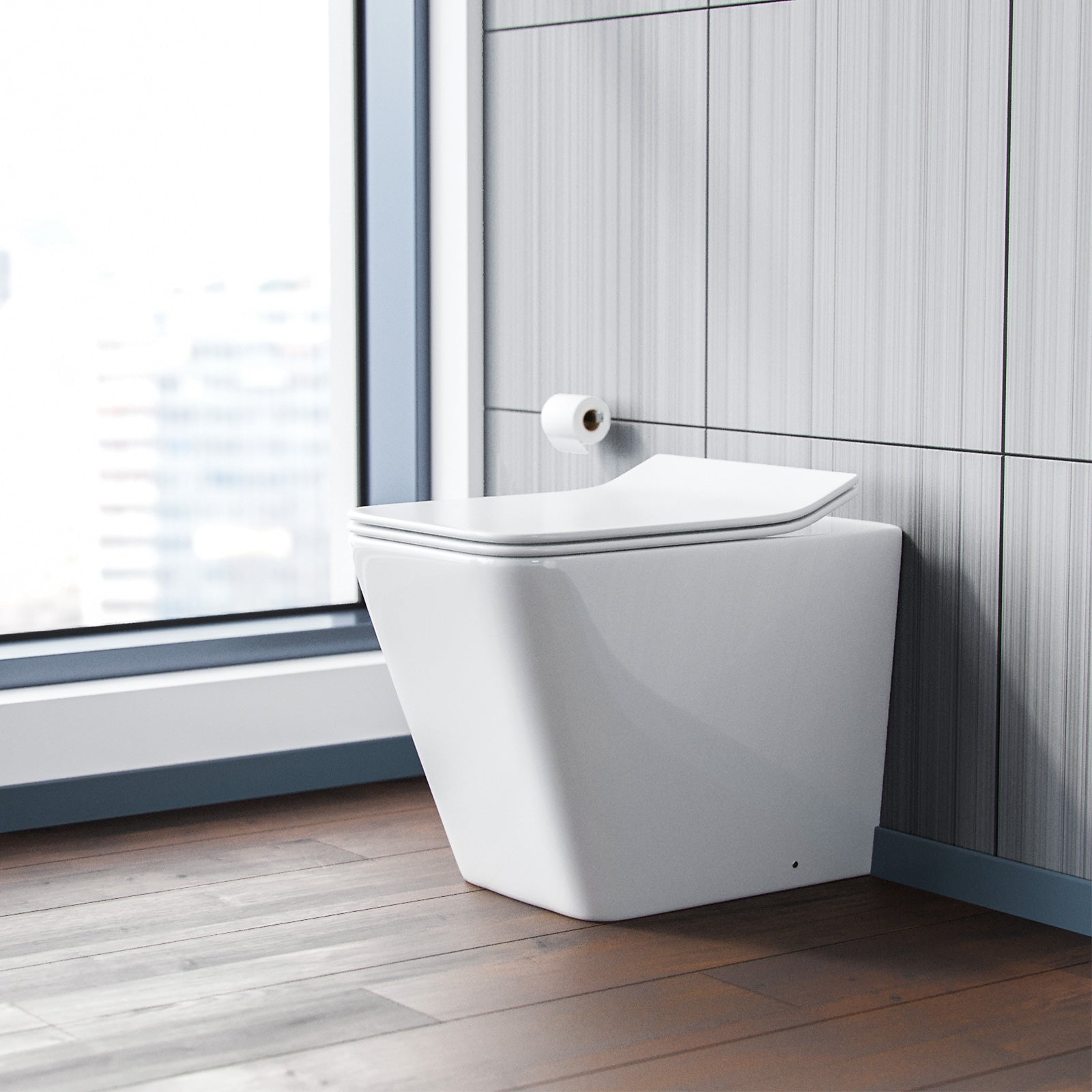 Aric 1100mm Vanity Basin Unit, WC Unit & Elora Back To Wall Toilet White