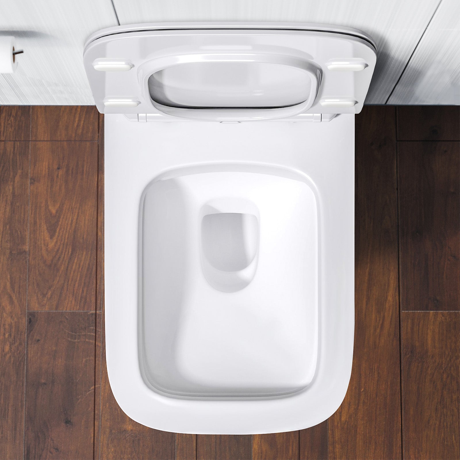 Milan Back To Wall Rimless Toilet, Concealed Cistern & Seat White