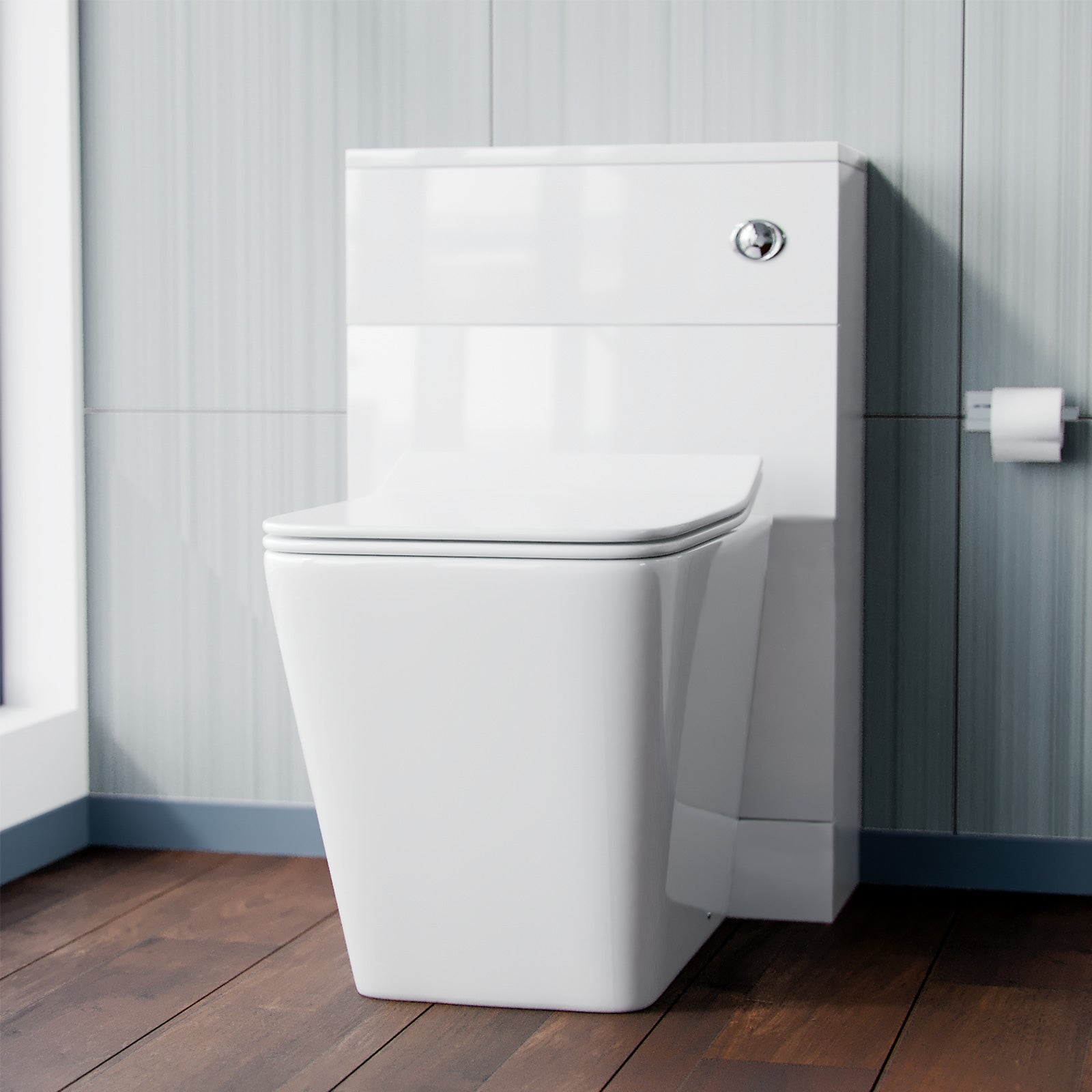 Elora Back To Wall Toilet Pan With Concealed Cistern WC Unit Set