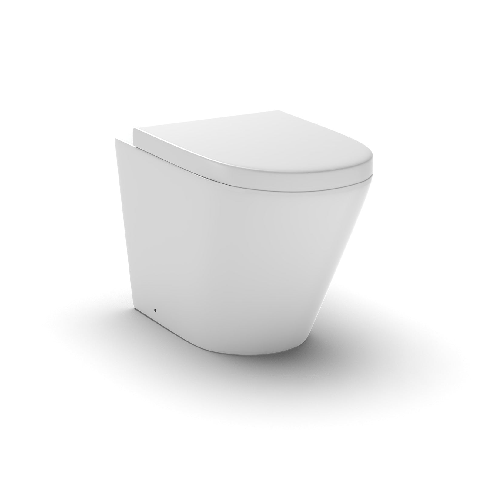 Ellis Round Back To Wall Rimless Toilet Pan + Soft Close Seat