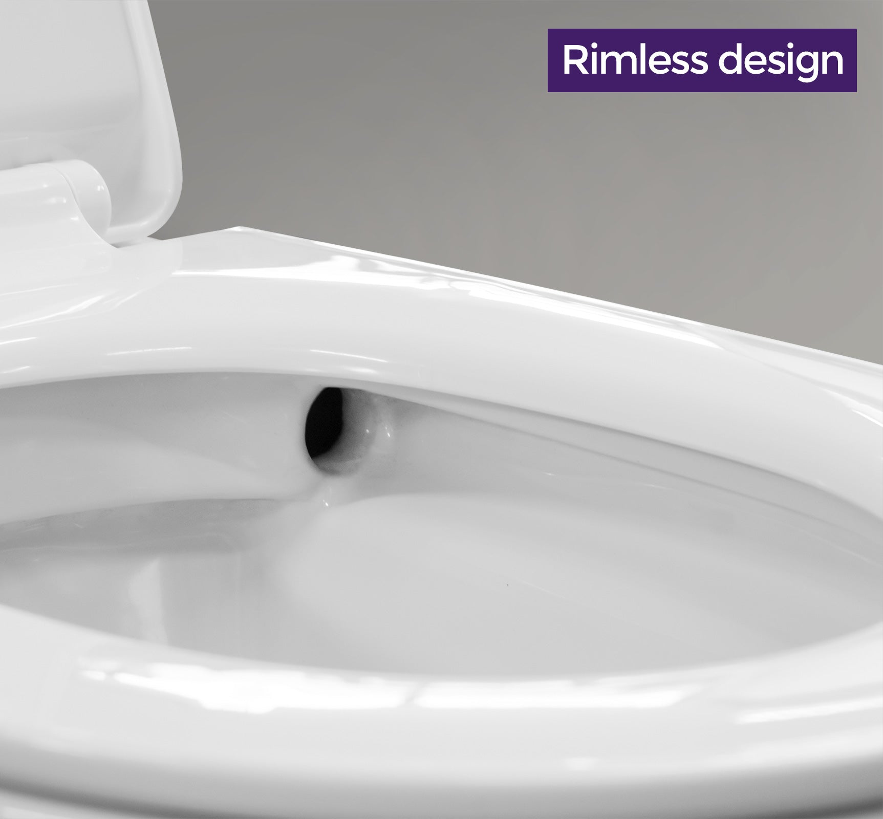 Ellis Round Back To Wall Rimless Toilet Pan + Soft Close Seat