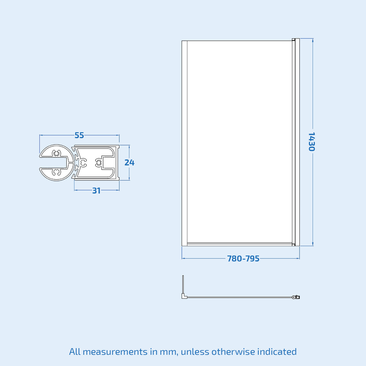 1700mm L Shaped RH Bath With Screen & Panels, Full Pedestal Basin With Toilet