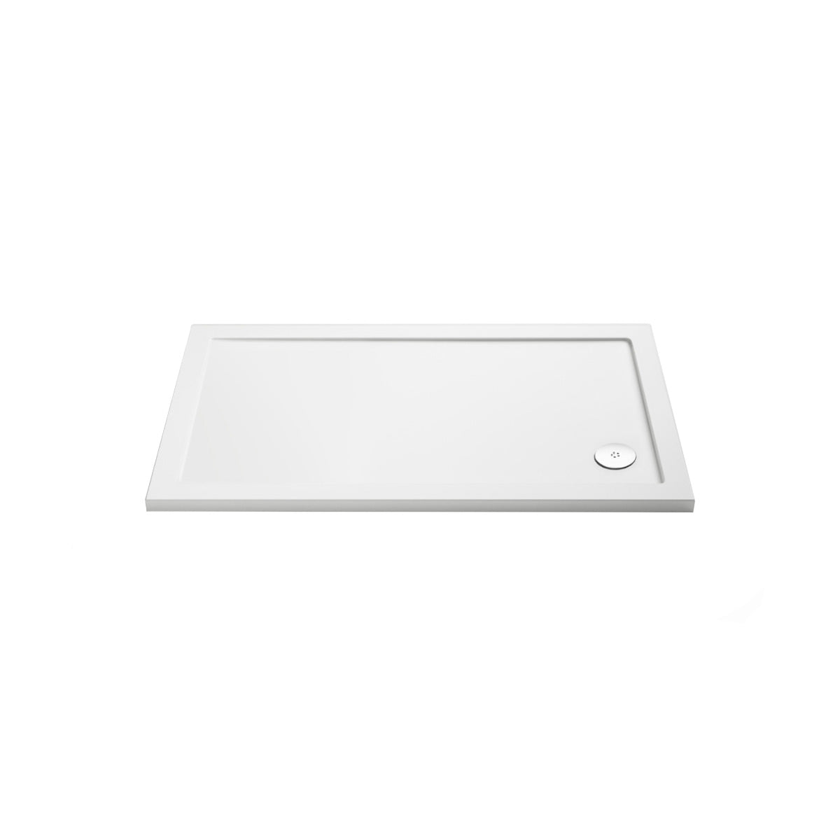Slim 900 x 800 Rectangular Stone Resin Shower Tray For Wetroom Enclosure