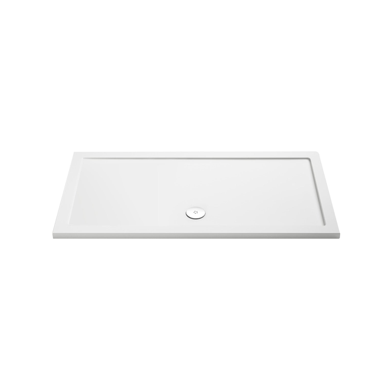 Slim 1600 x 700 Rectangular Stone Resin Shower Tray For Wetroom Enclosure