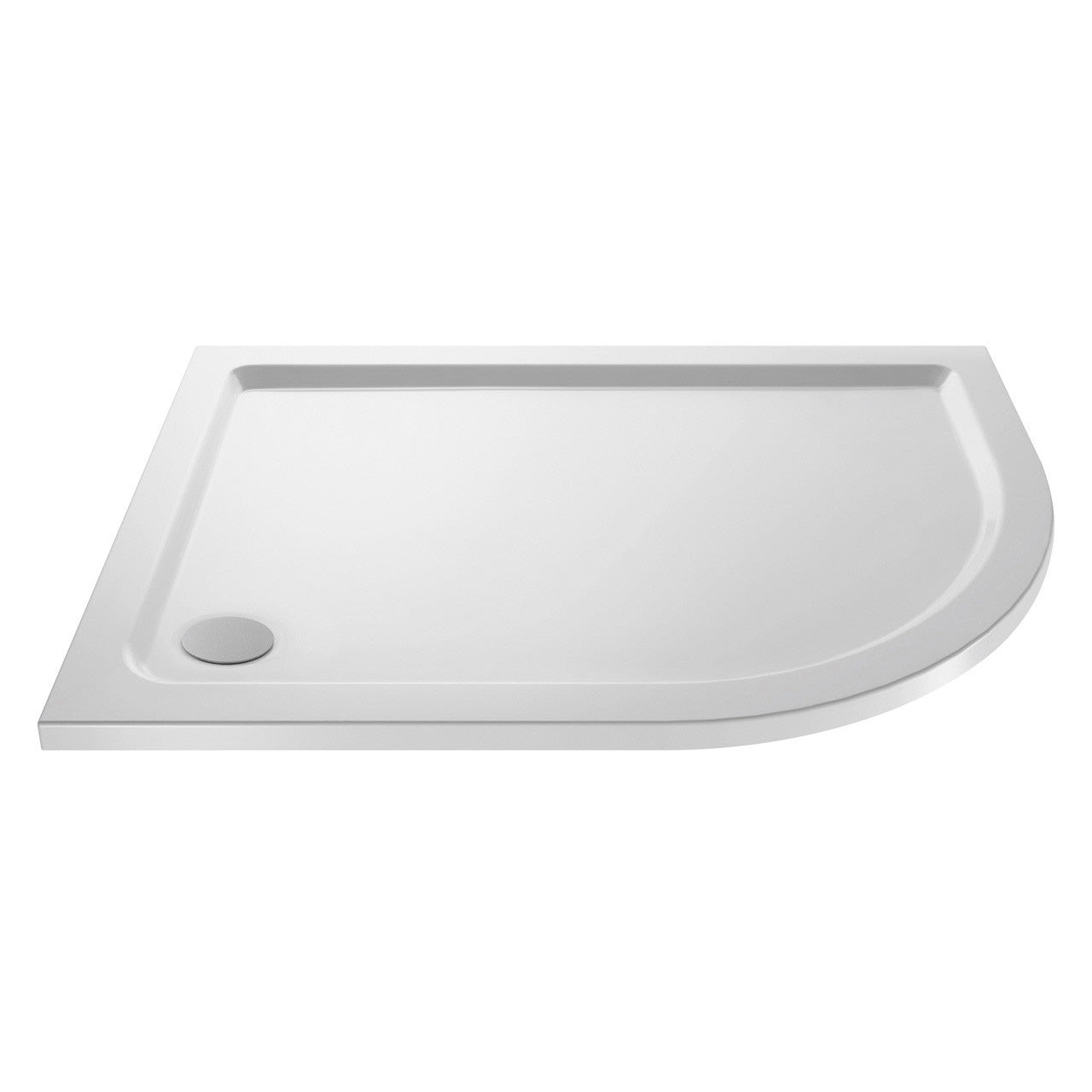 RH 1200 x 800mm Offset Quadrant Shower Enclosure Brushed Brass & Tray