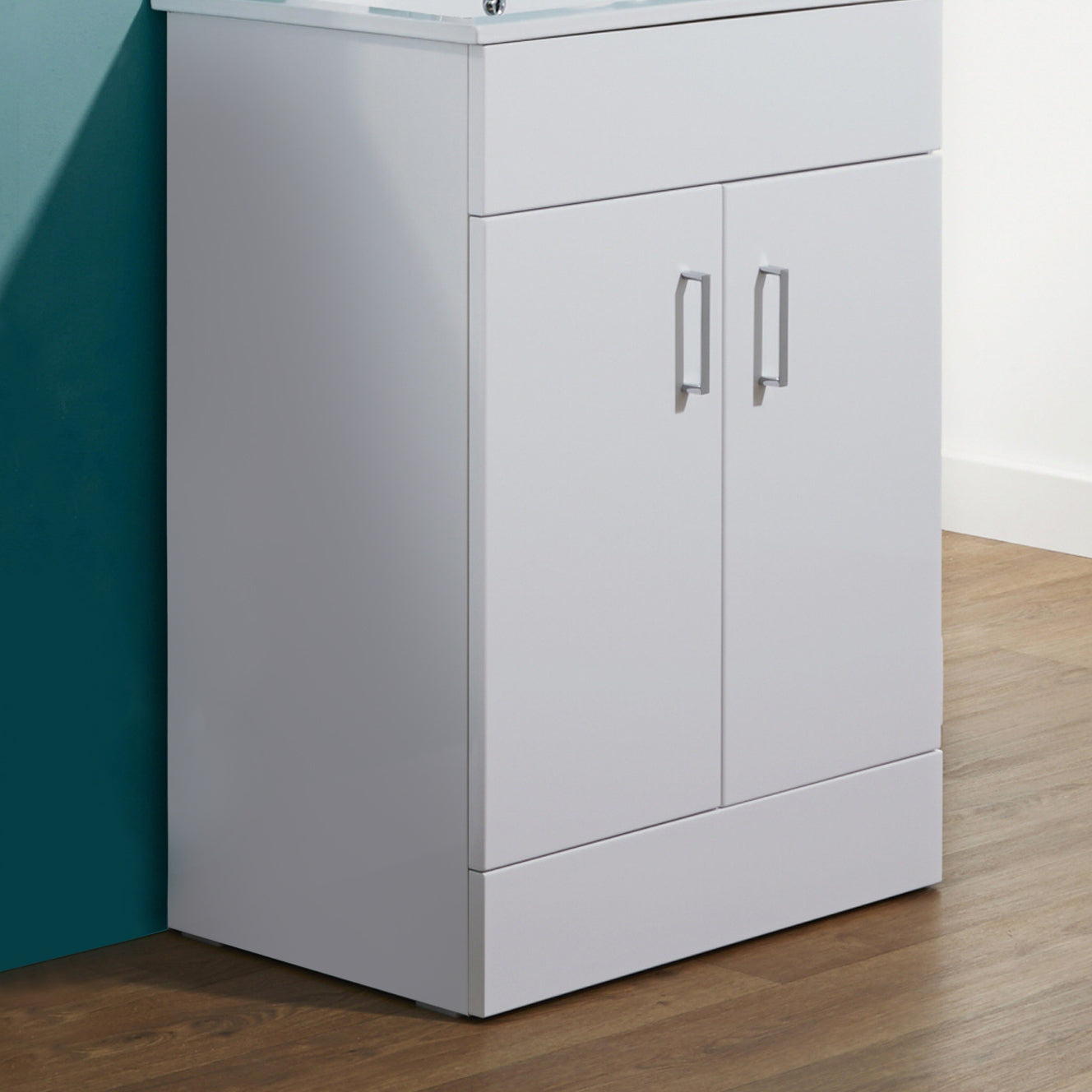 Nanuya 600mm Freestanding White Vanity Unit (Excluding Basin)