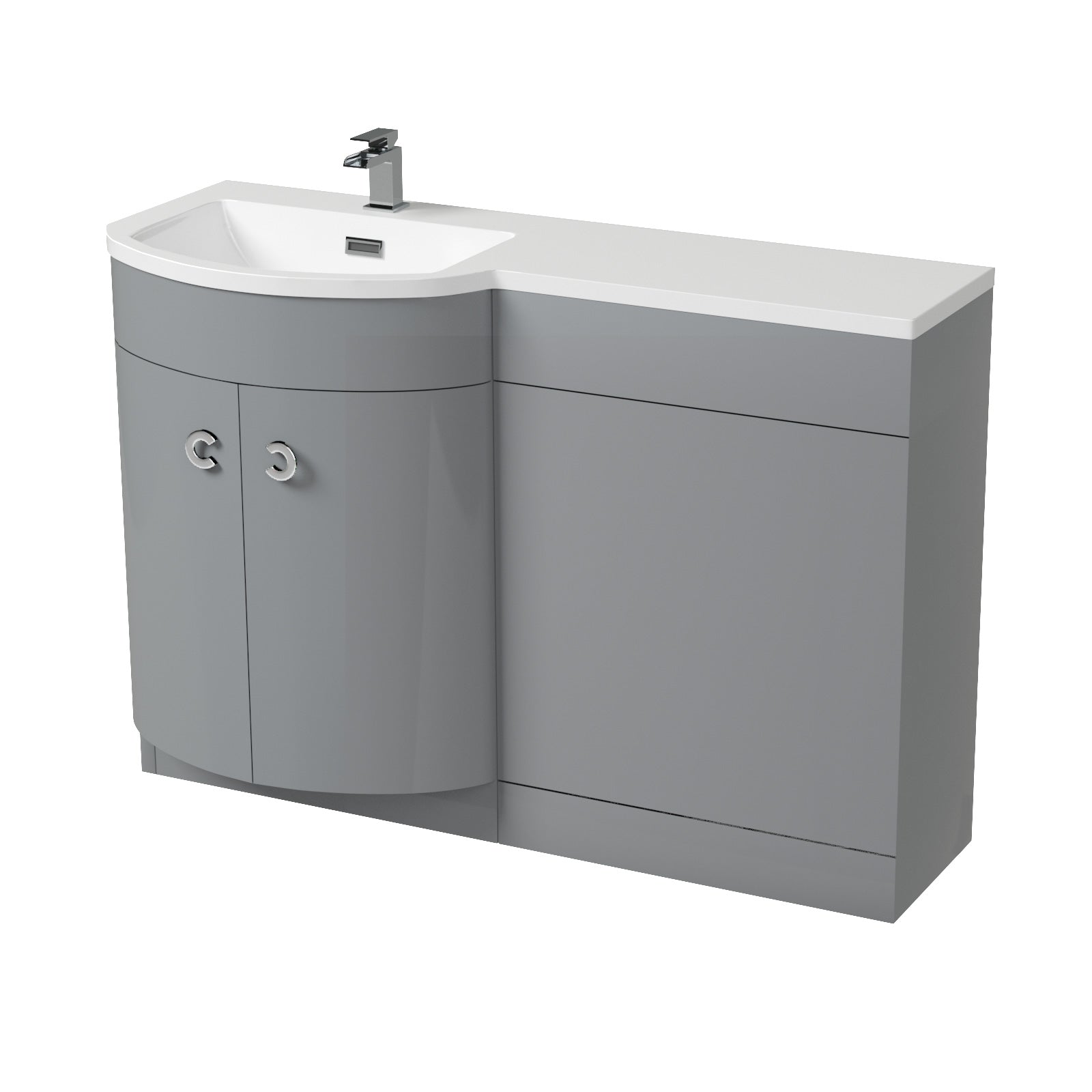 Dene 1100mm Vanity Combination WC Basin Unit Grey