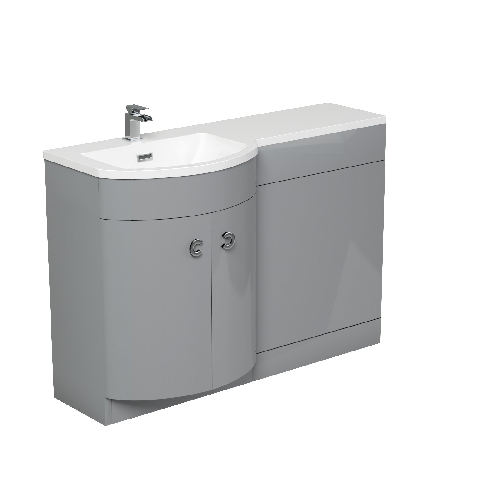 Dene 1100mm Vanity Combination WC Basin Unit Grey