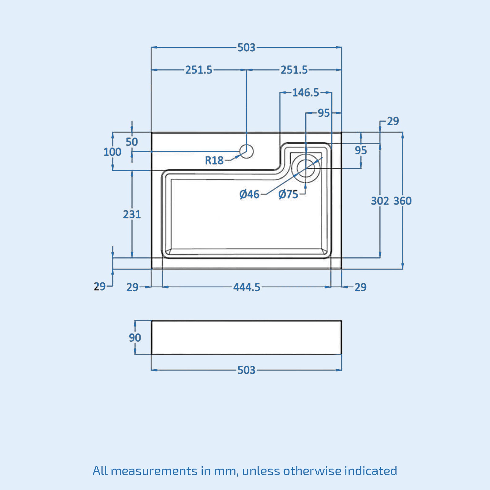 Bretford White 2 in 1 500mm Combined Space Save Wash Basin & Square Toilet