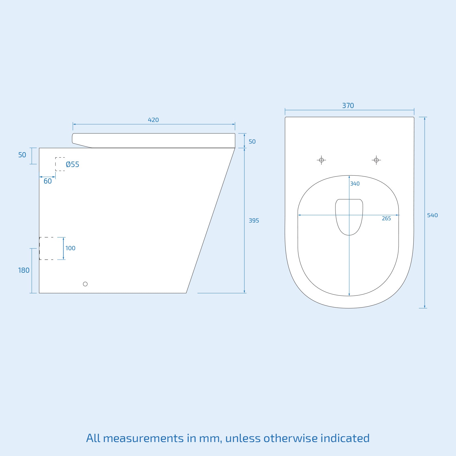 Ellen 550mm Flat Pack Vanity Basin Unit, WC Unit & Round Back To Wall Toilet White
