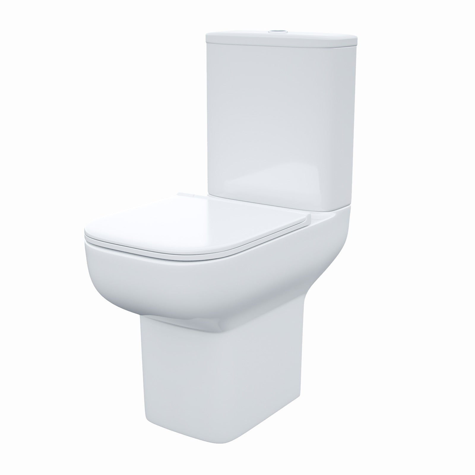 Louie Comfort Height Close Coupled Toilet Pan, Cistern & Soft Close Seat