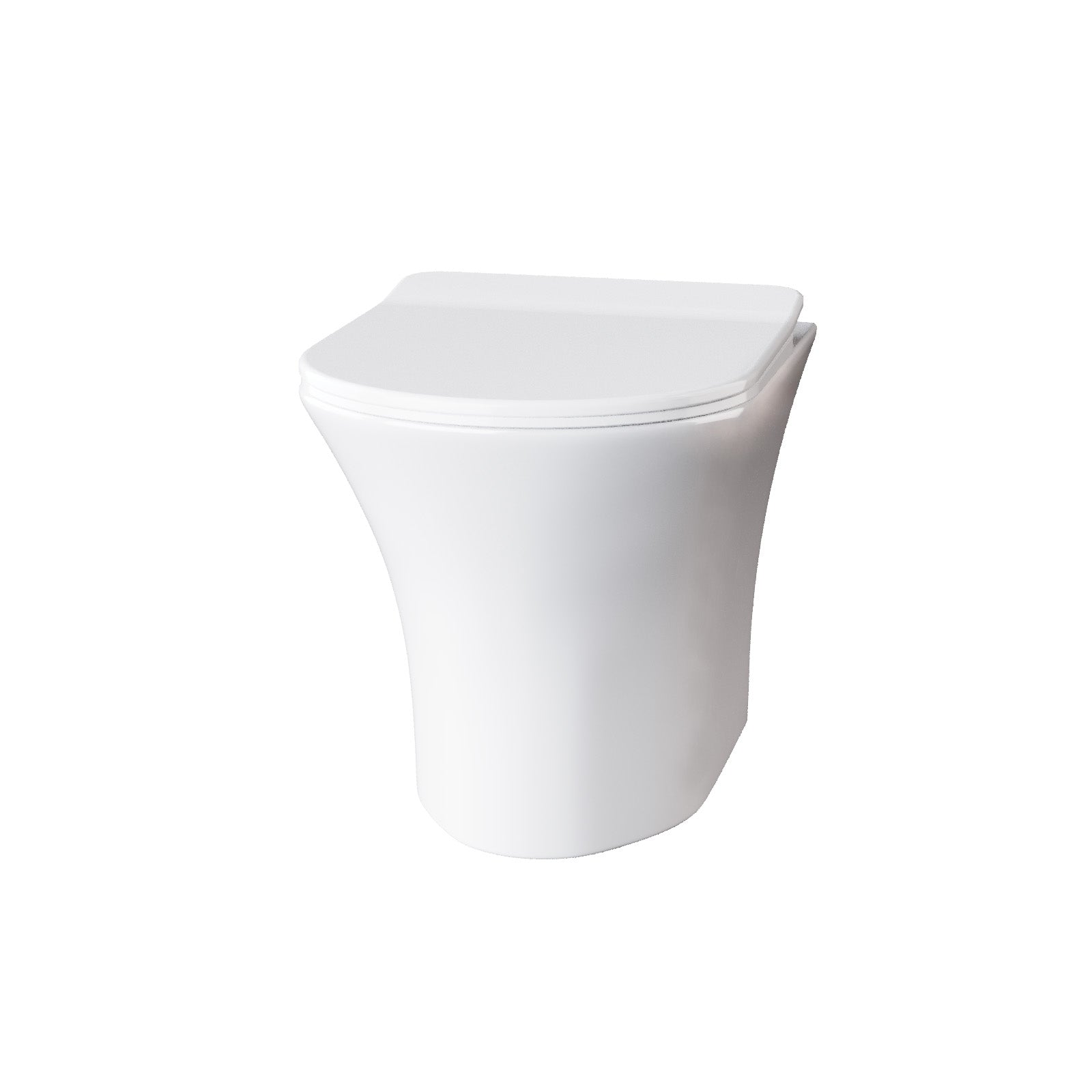 Kelston Modern Bathroom Rimless Back to Wall Toilet with Soft Close Seat White