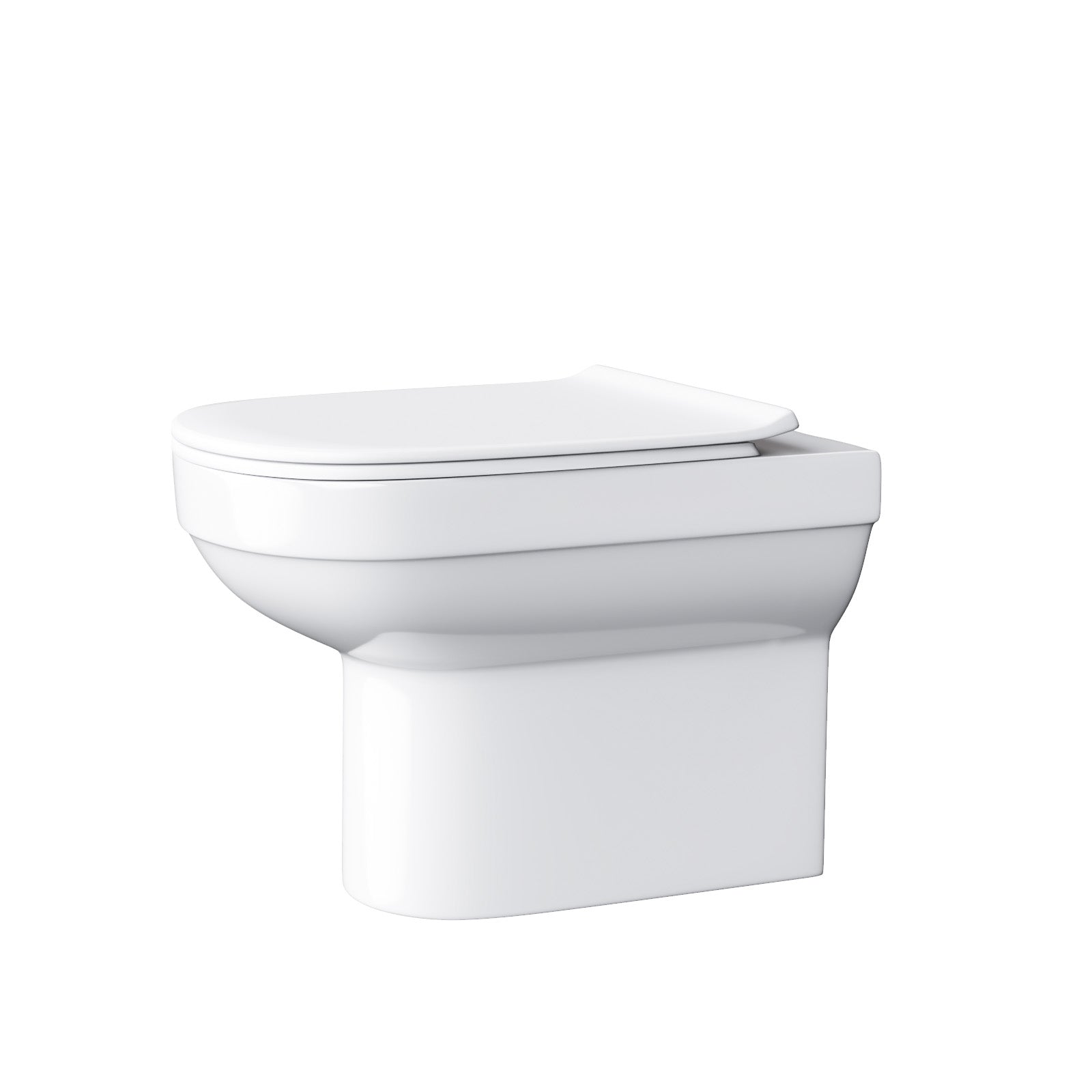 Kobe Modern Stylish Bathroom Back to Wall Toilet with Soft Close Seat White