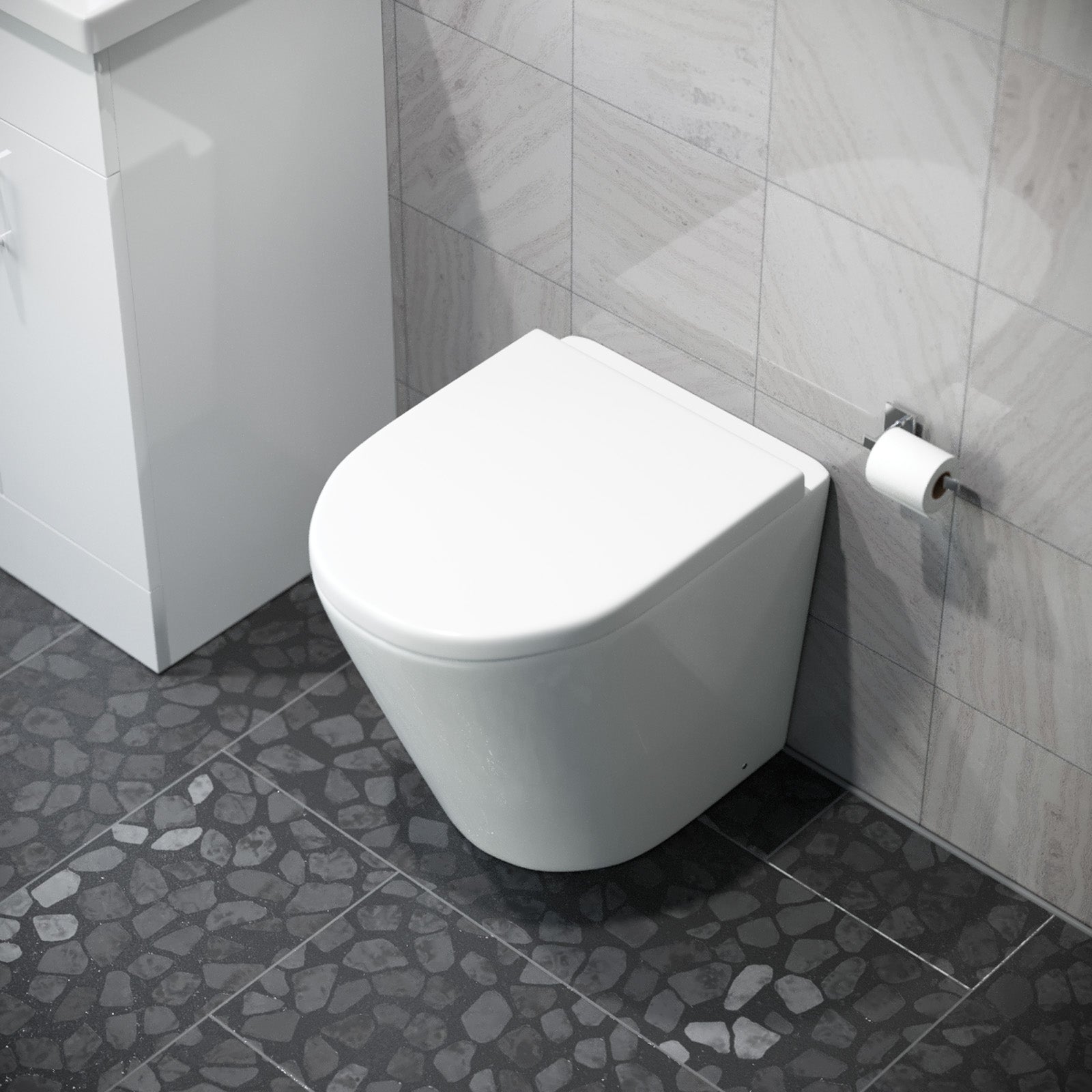D Shape Rimless Short Projection BTW Pan with Soft Close Seat