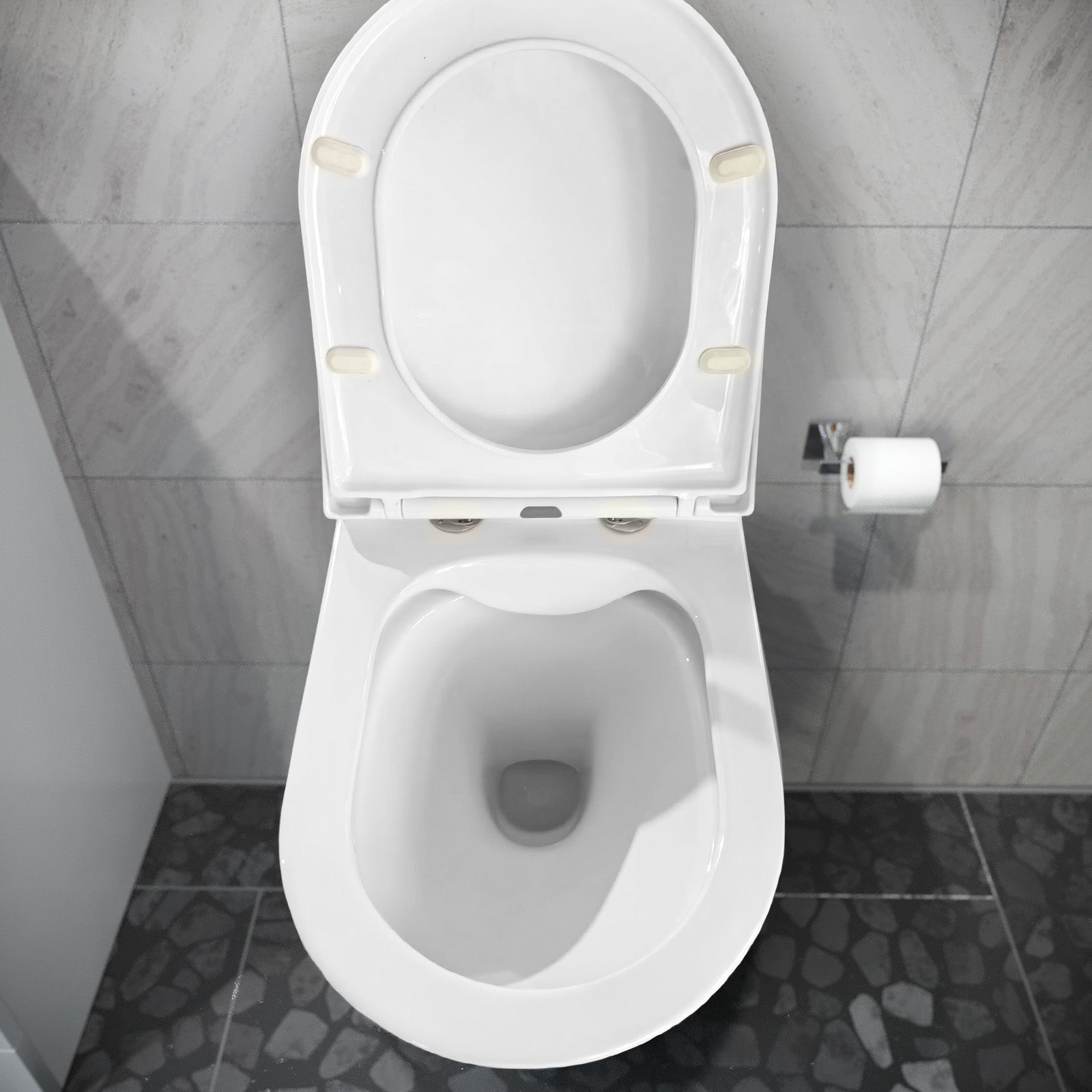 D Shape Rimless Short Projection BTW Pan with Soft Close Seat