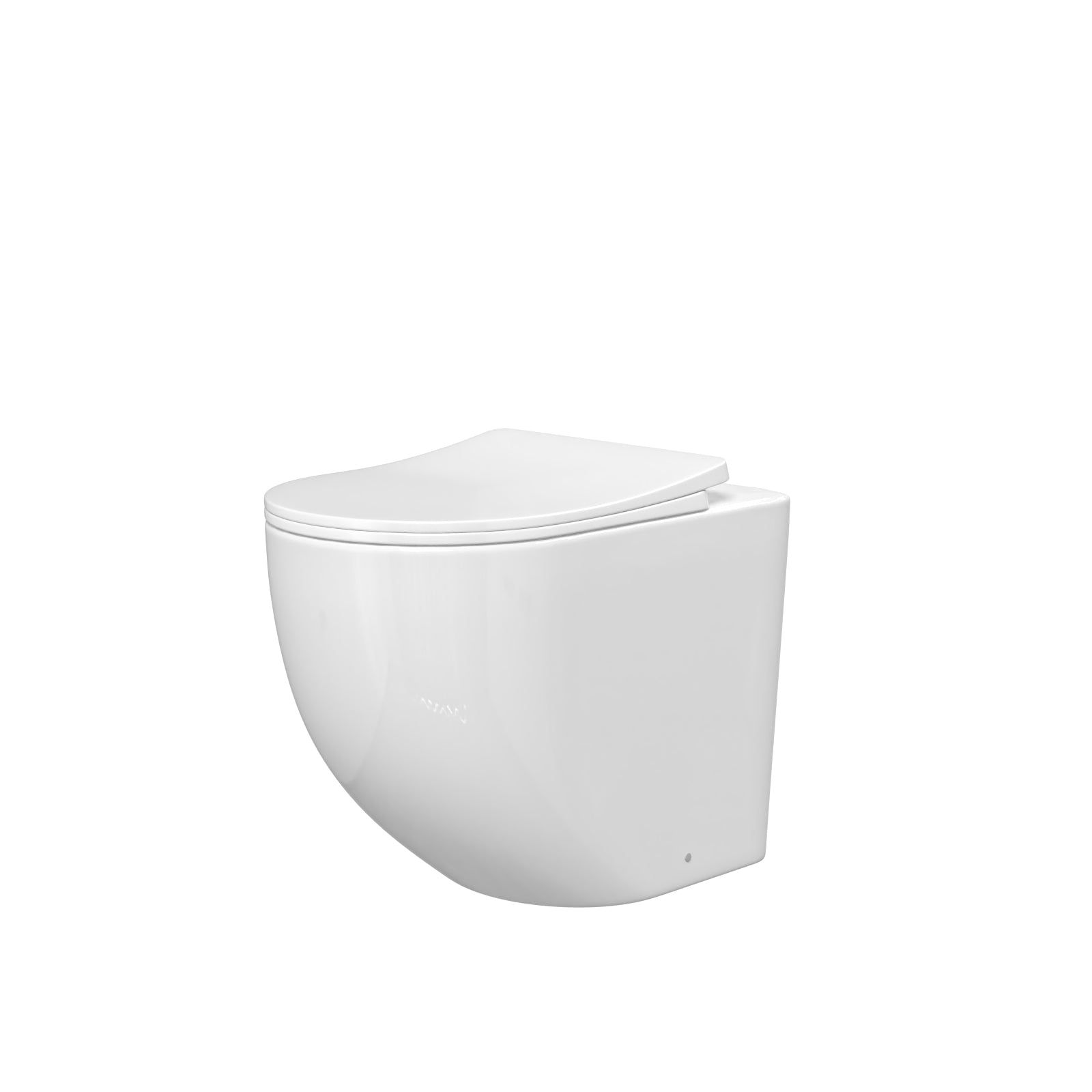 Comfort Height Round Rimless Back To Wall Toilet Soft Close