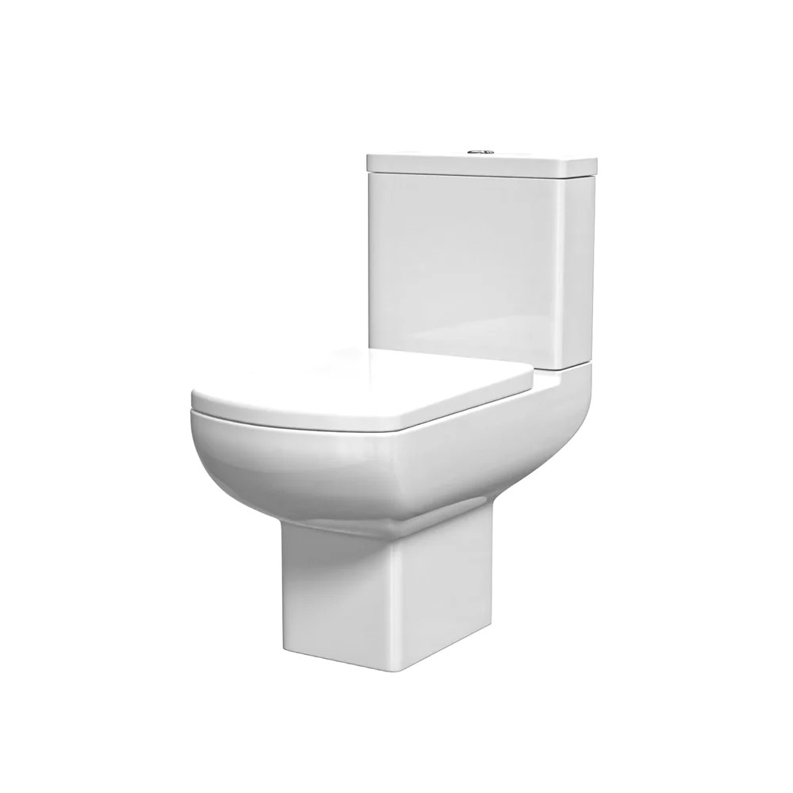 Afern Cloakroom 500mm White Freestanding Vanity Basin Unit & Close Coupled Toilet with Soft Close Seat