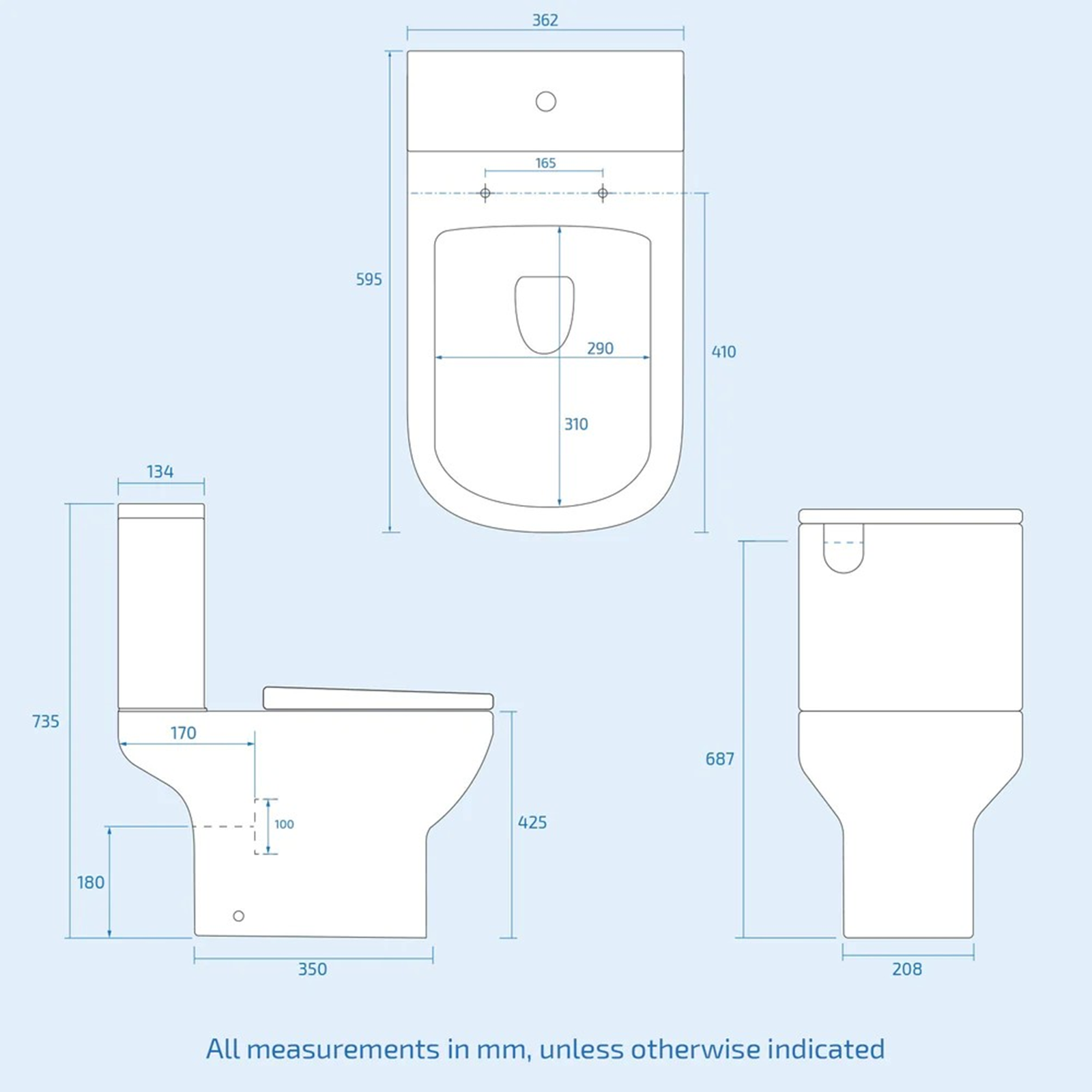 Afern Cloakroom 500mm White Freestanding Vanity Basin Unit & Close Coupled Toilet with Soft Close Seat