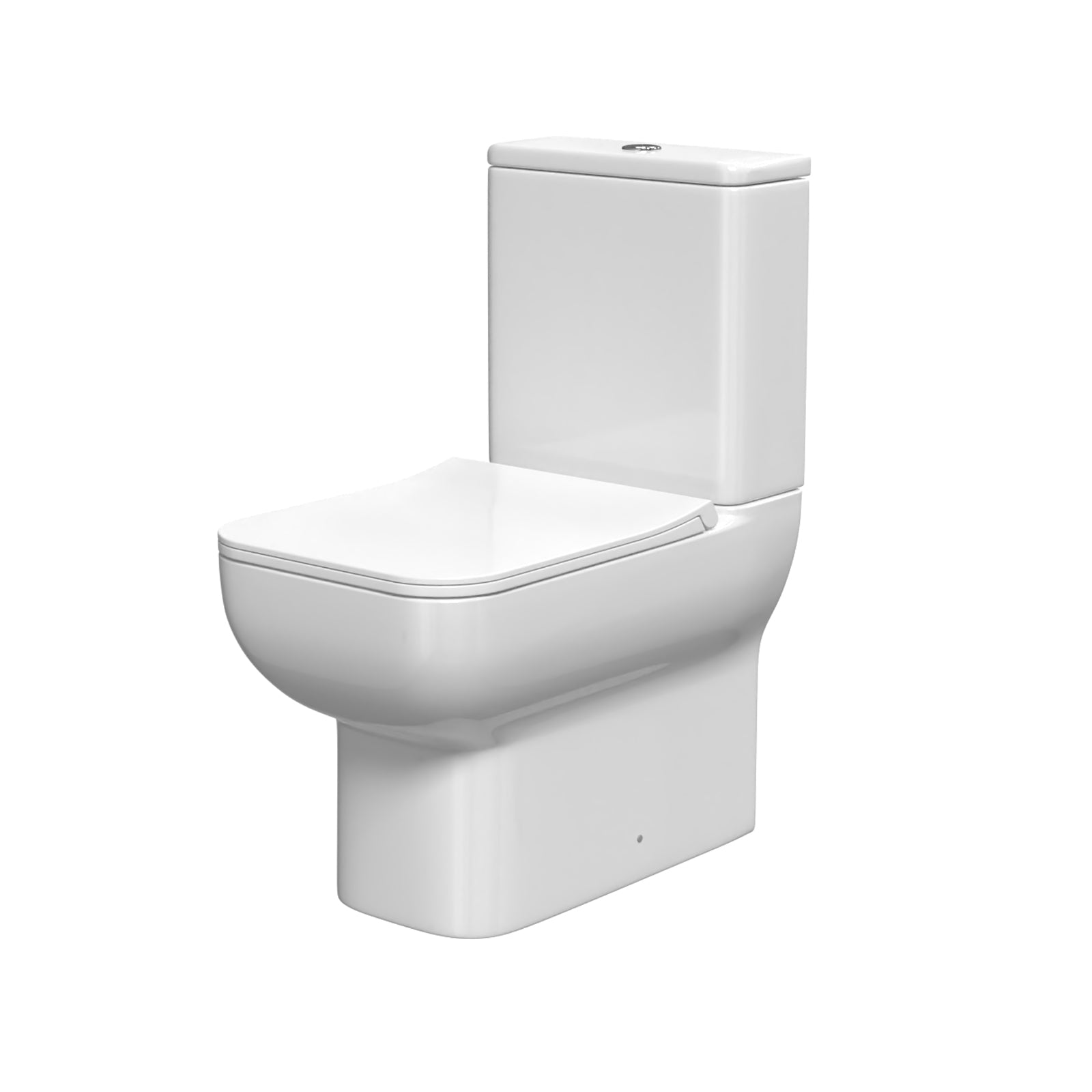 Square Rimless Close Coupled Toilet With Seat & Cistern