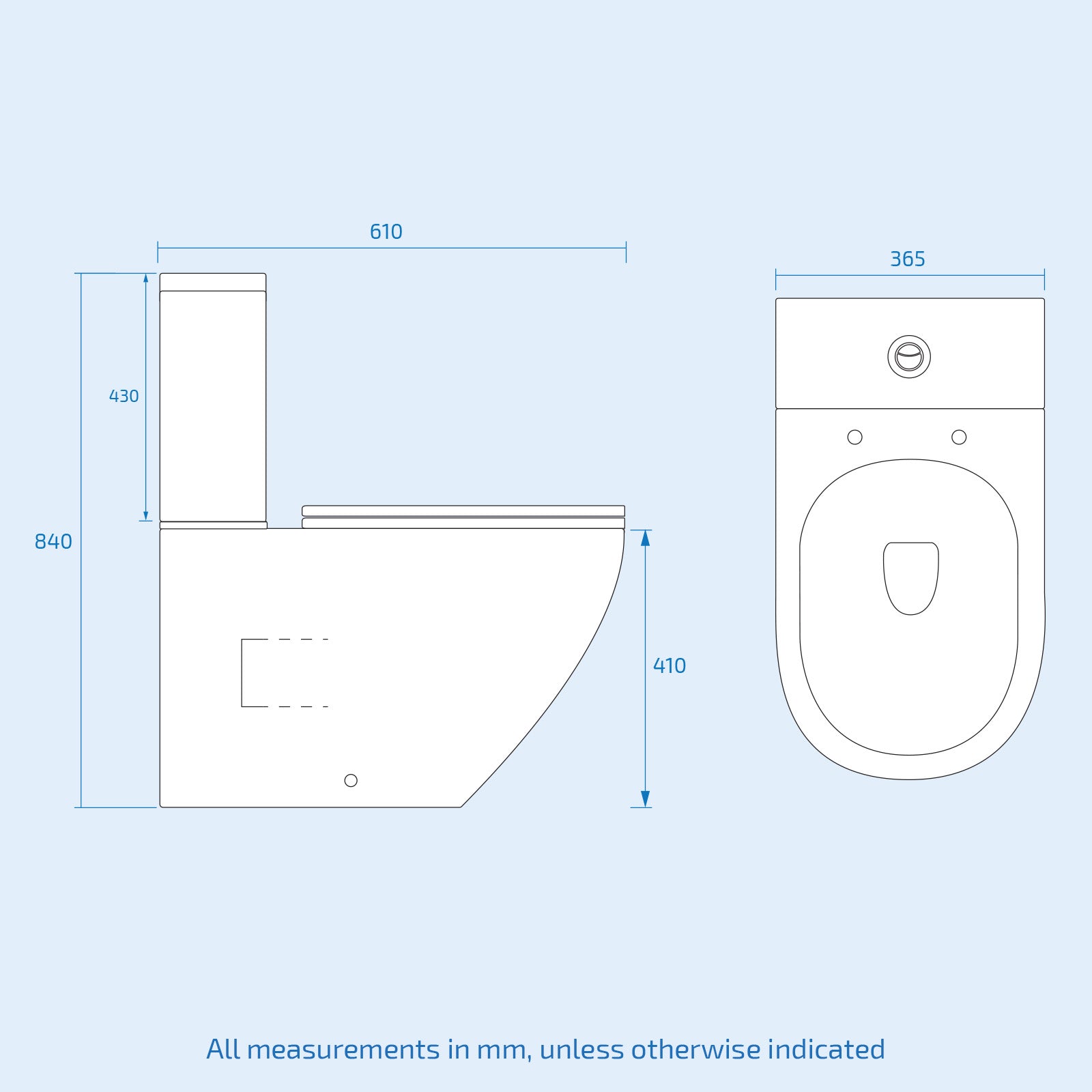 Belmont Modern Close Coupled WC Toilet & Soft Close Seat
