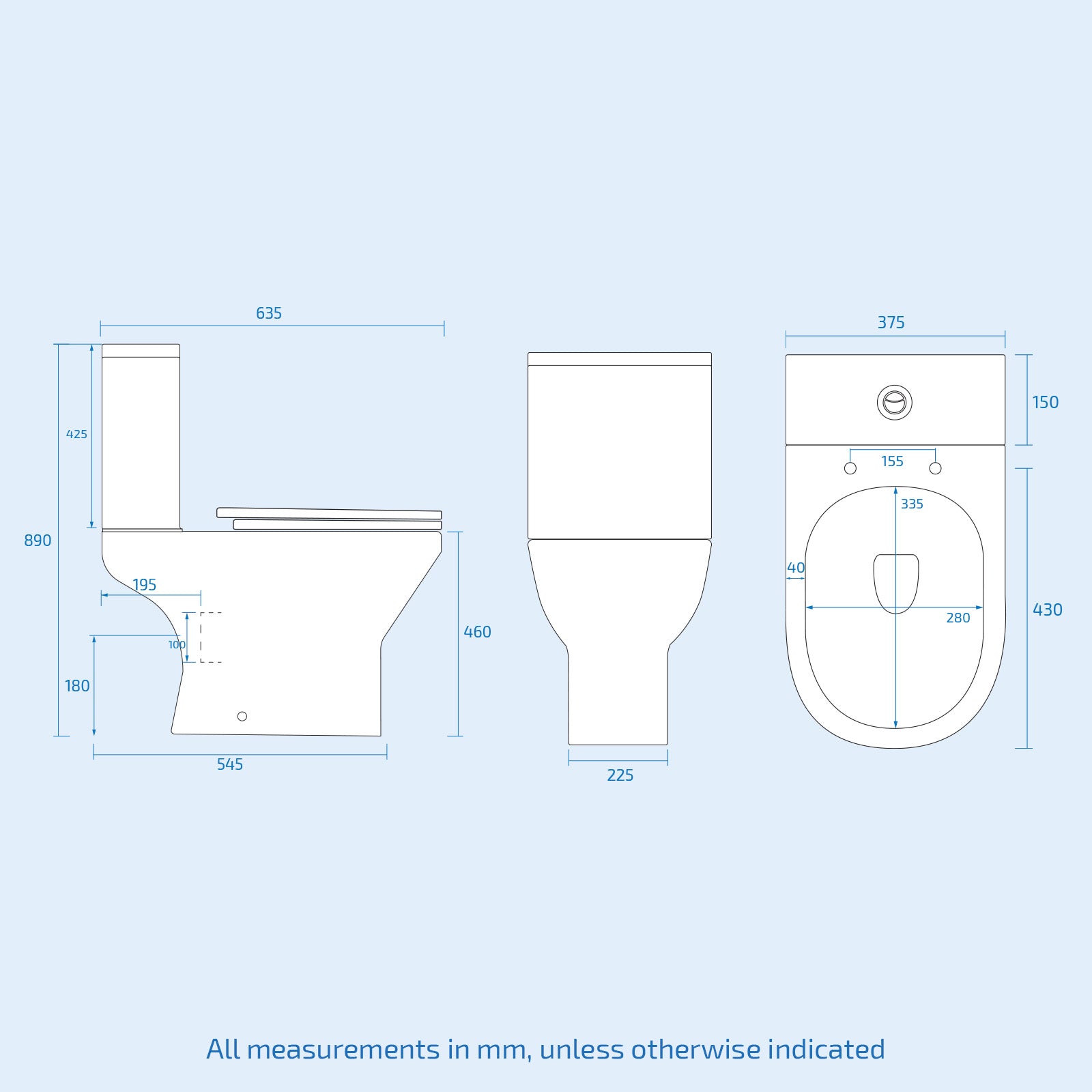 Alaska 500mm Wall Hung Vanity 2 Drawers in Anthracite with Toilet