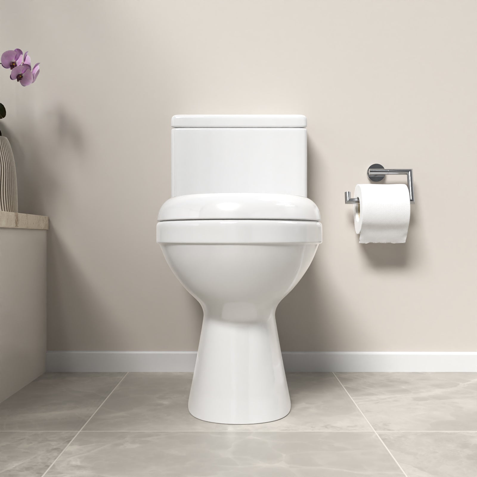 Modern White Close Coupled Toilet One Piece With Seat & Cistern