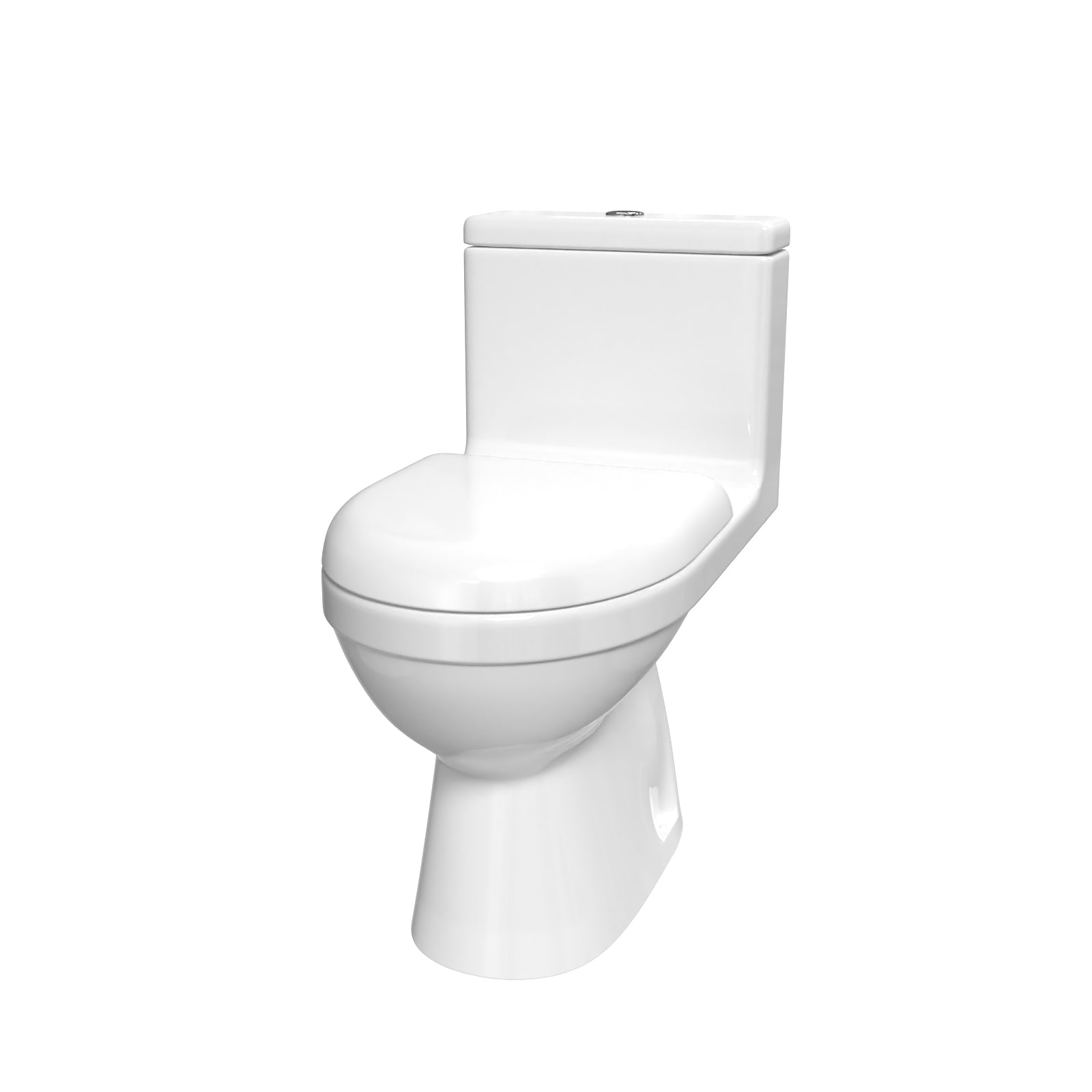 Modern White Close Coupled Toilet One Piece With Seat & Cistern