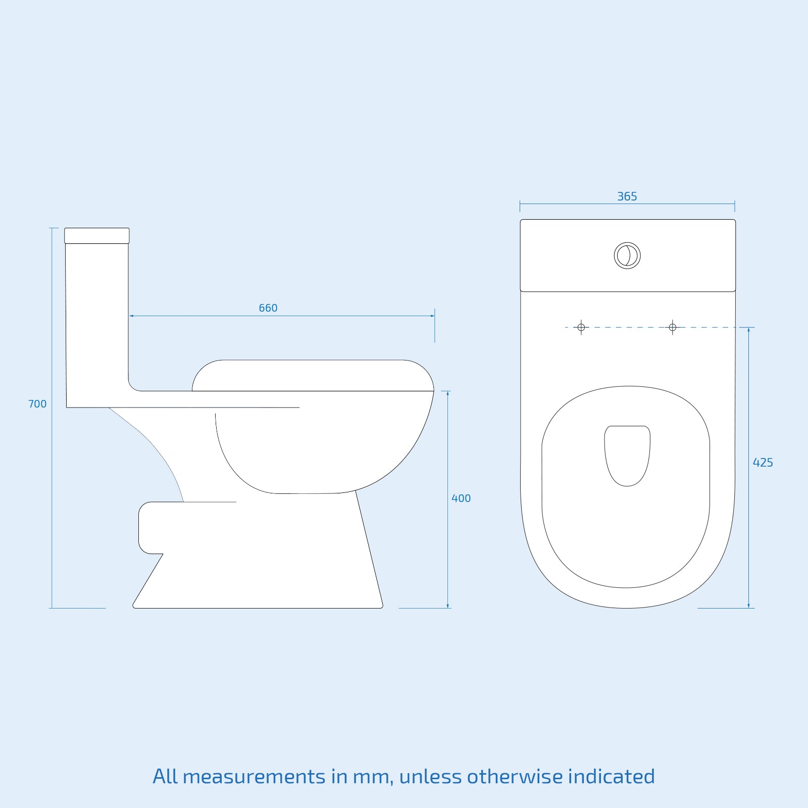 Modern White Close Coupled Toilet One Piece With Seat & Cistern