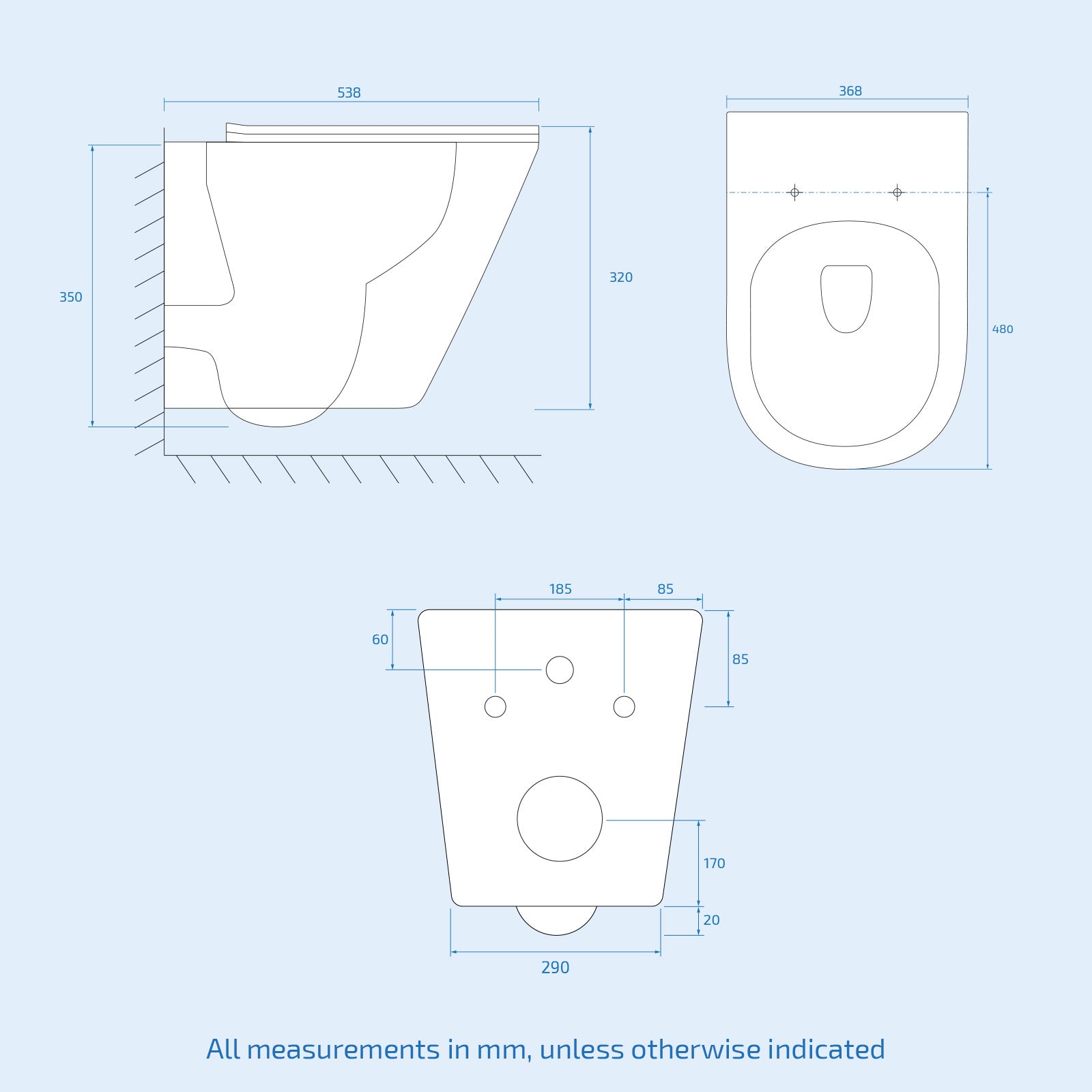 Tornado Flush Dark Grey Wall Hung Rimless Toilet With Soft Close Seat